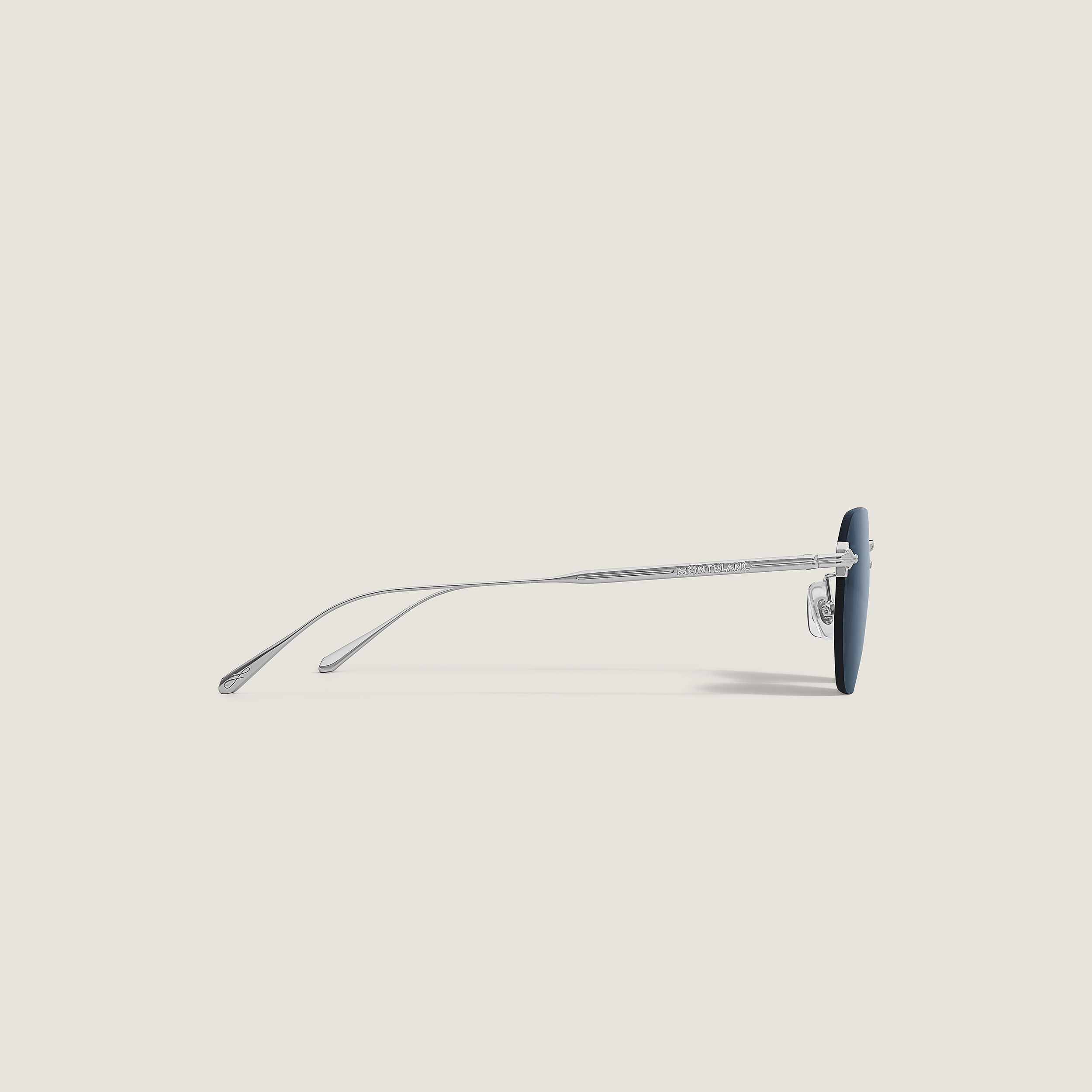  Montblanc - Runde Sonnenbrille Mit Silberfarbenem Metallrahmen - Silber - Metall - Mb135571 - Sonnenbrillen 