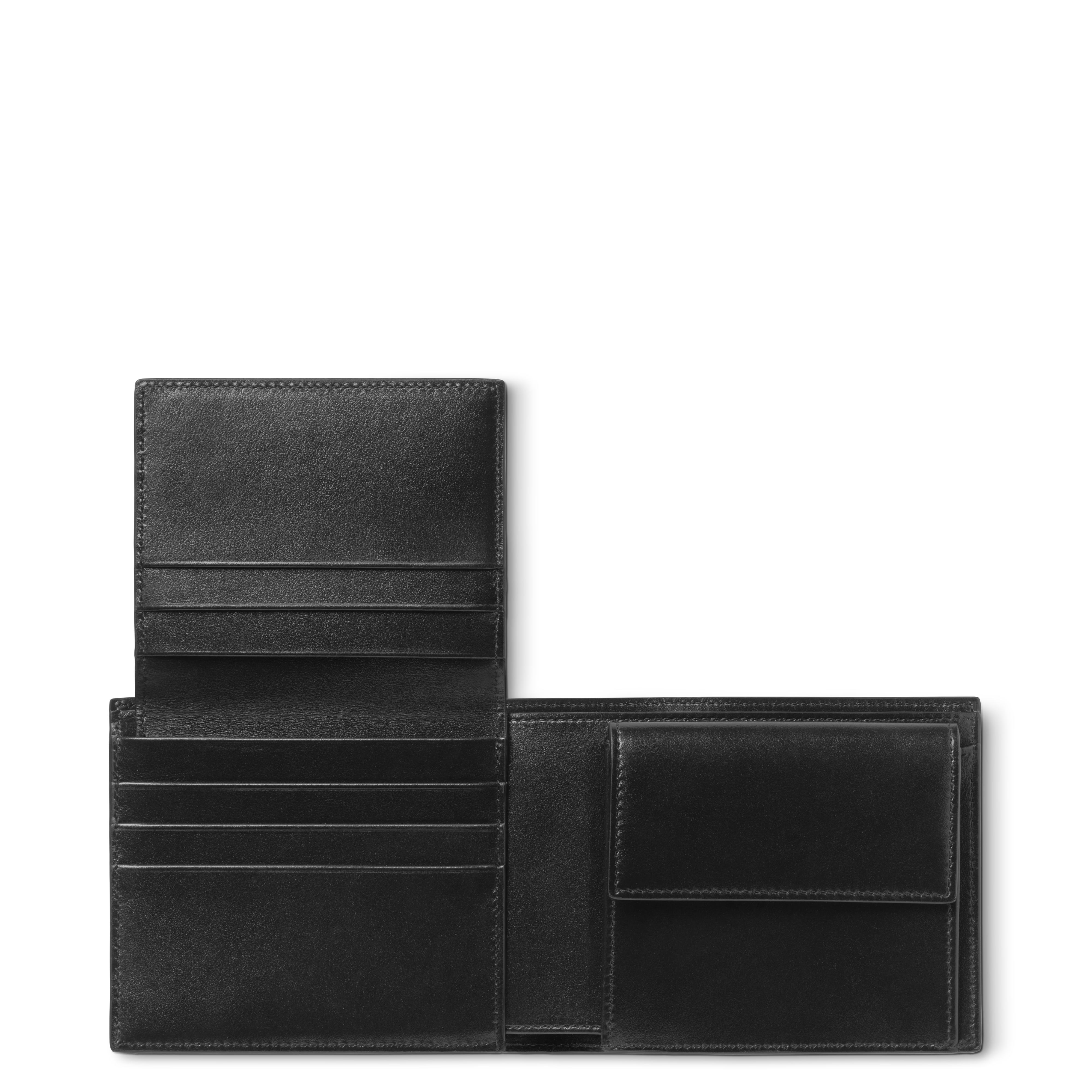  Montblanc - Brieftasche 10 Cc Mit Münzfach Aus Meisterstück Leder - Schwarz - Leder - Mb198315 - Münzbörsen 