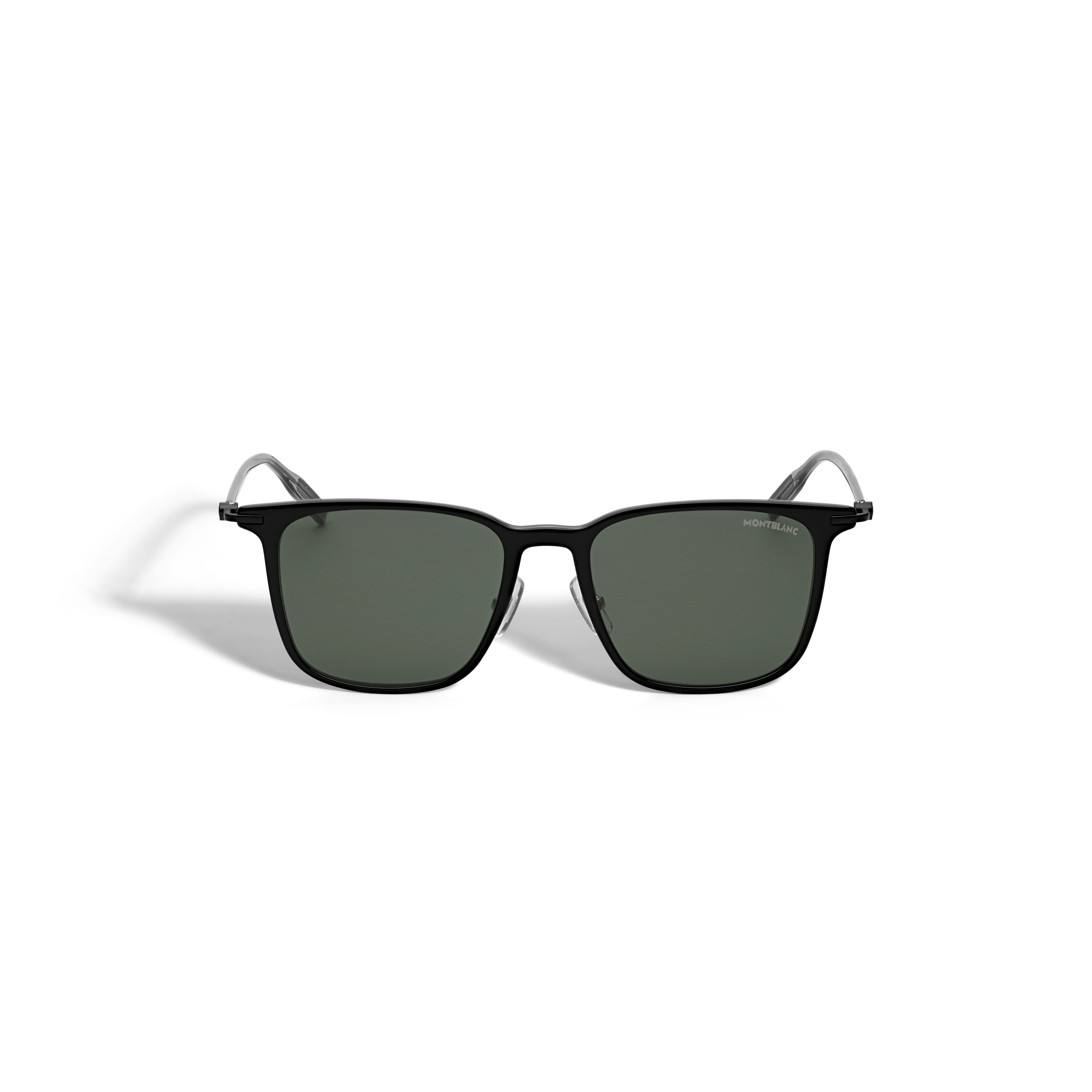  Montblanc - Rechteckige Sonnenbrille Mit Schwarzem Spritzgussrahmen - Schwarz - Eingespritzt - Mb134454 - Sonnenbrillen 