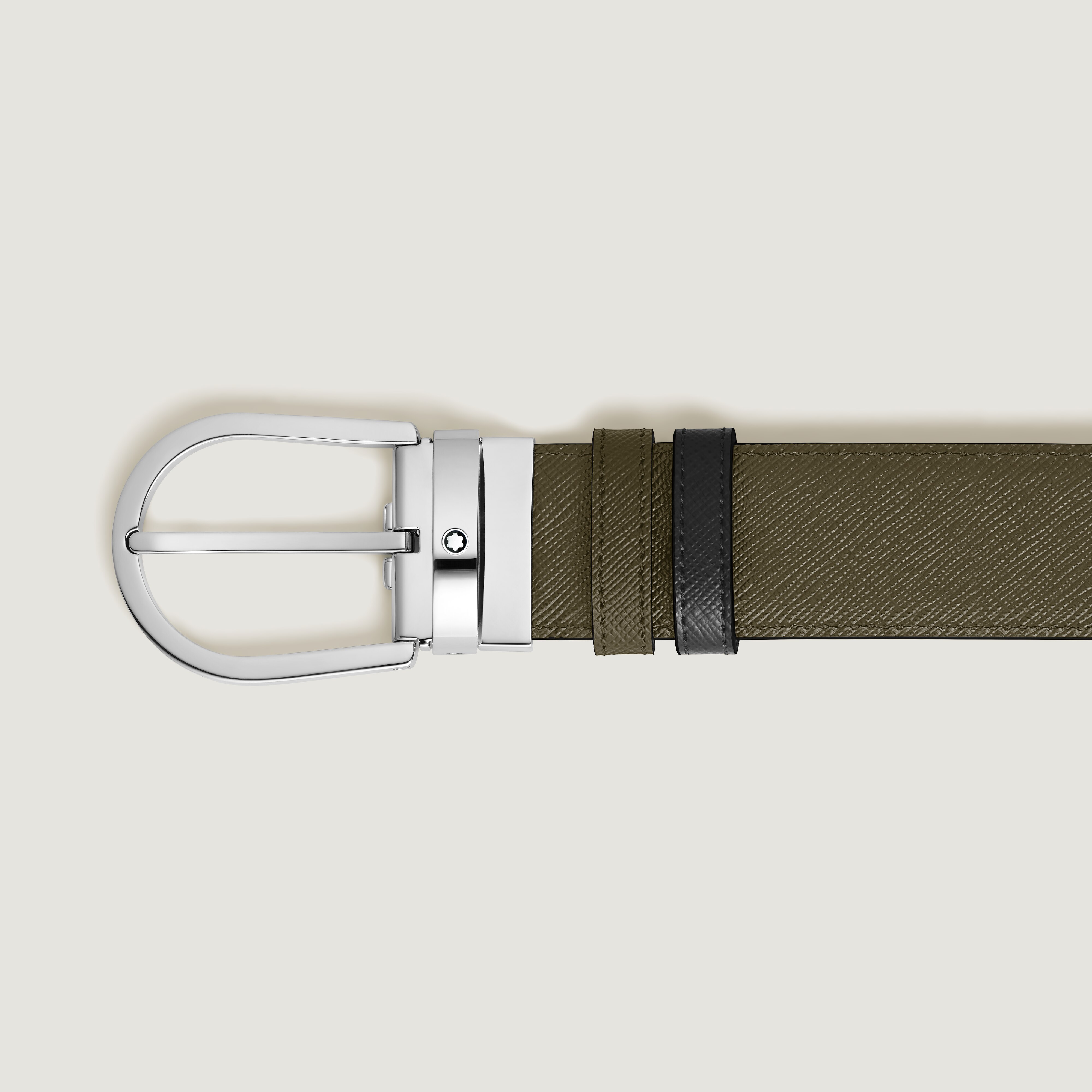  Montblanc - Cinturón Reversible De Piel Sartorial De 35 Mm Con Hebilla En Forma De Herradura - Mb222147 - Cinturones 