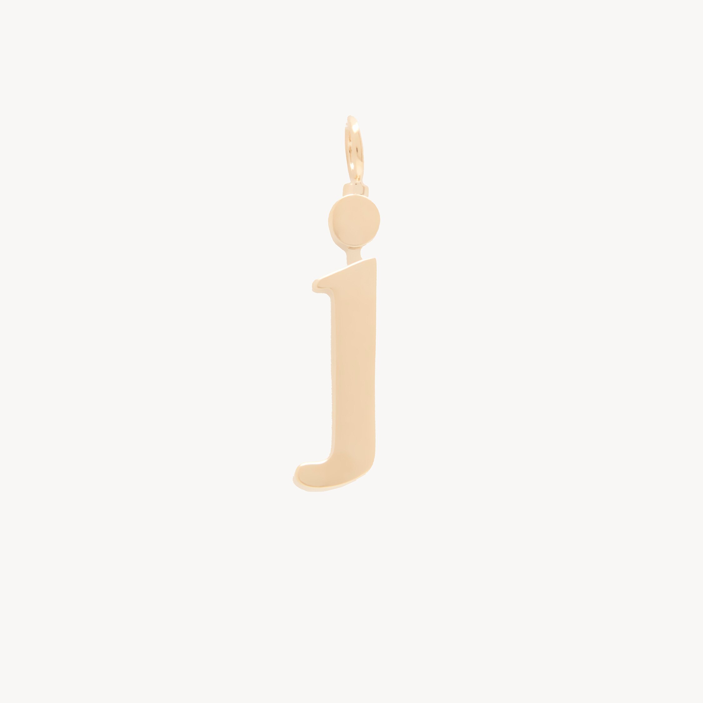 Chloé Alphabet Letter J Charm In Brass In Gold
