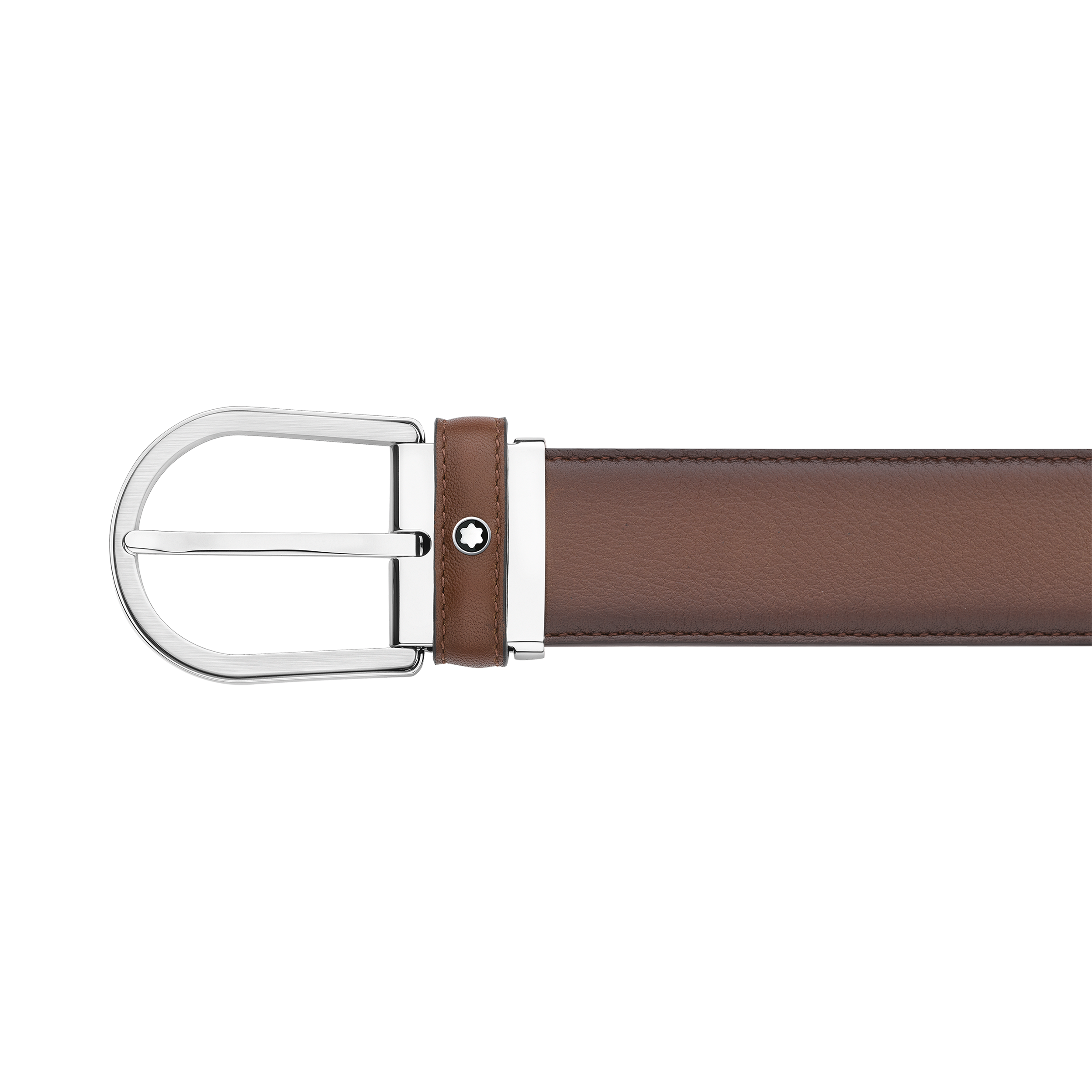 Montblanc - Gürtel Mit Hufeisenförmiger Schließe 35 Mm Aus Leder - Braun - Leder - Mb118413 - Gürtel 