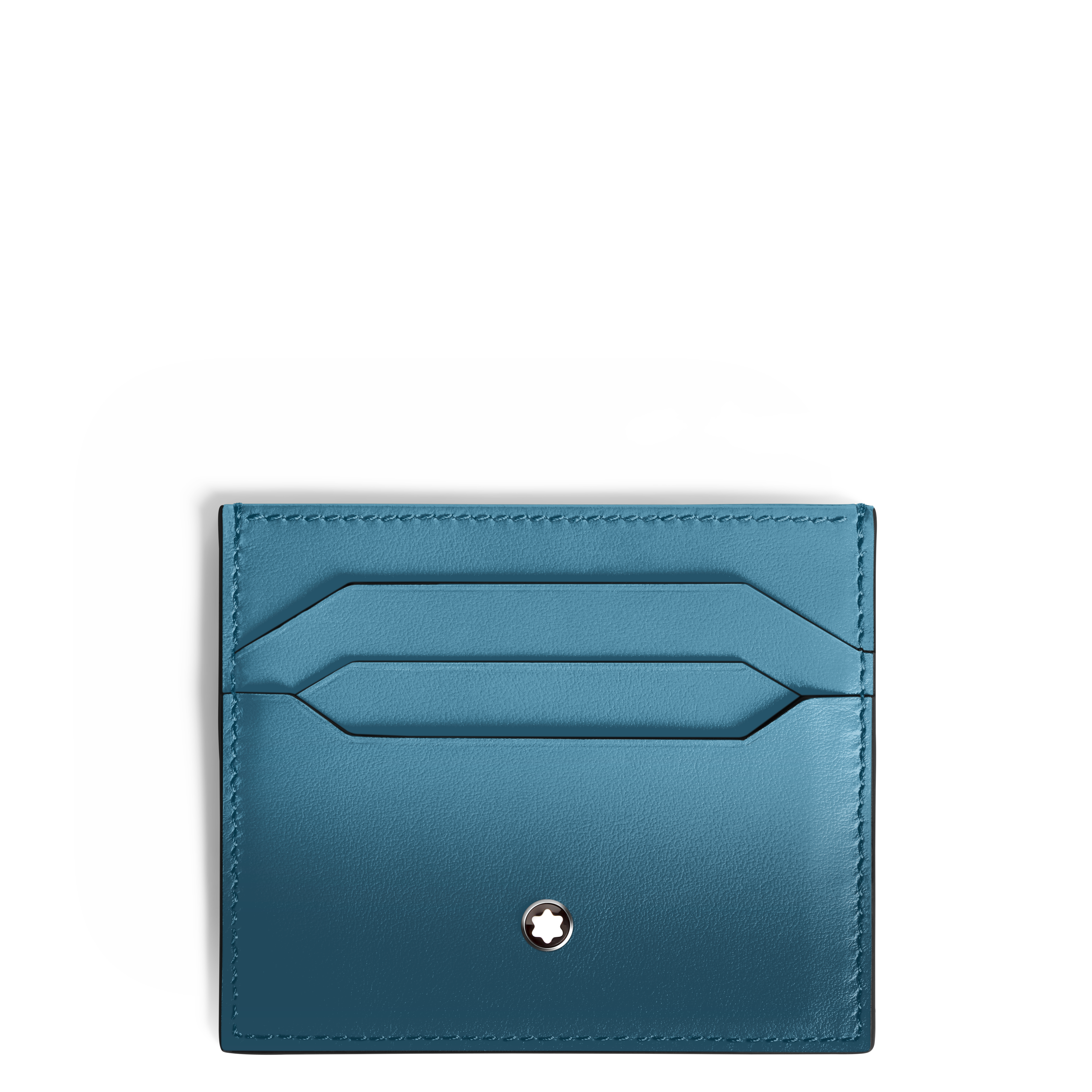Montblanc - Card Holder 6Cc In Meisterstück Leather - Leather - Mb199268 - Card Holders   Sfumato Smoky Blue