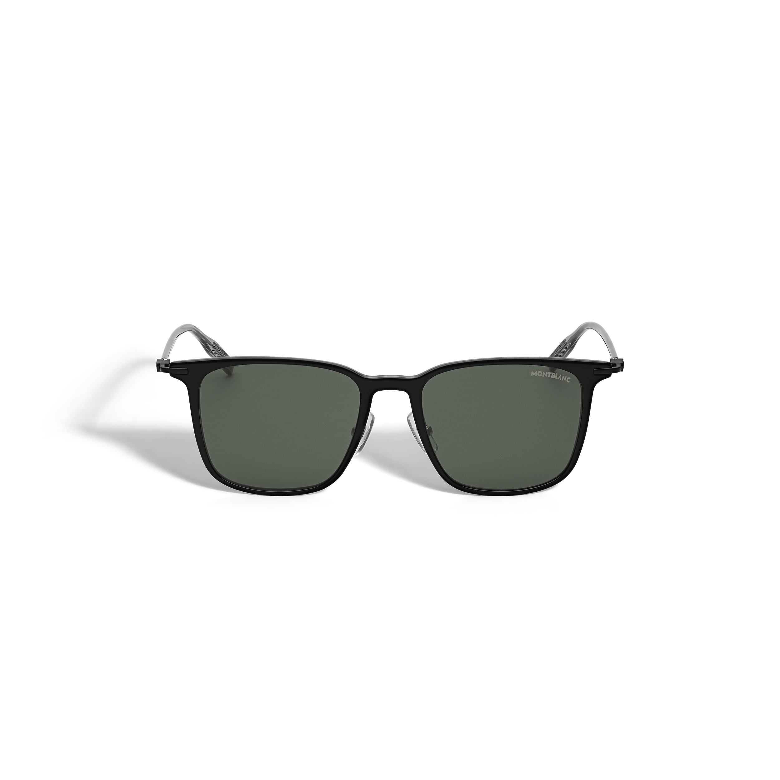  Montblanc - Rechteckige Sonnenbrille Mit Schwarzem Spritzgussrahmen - Schwarz - Eingespritzt - Mb134454 - Sonnenbrillen 