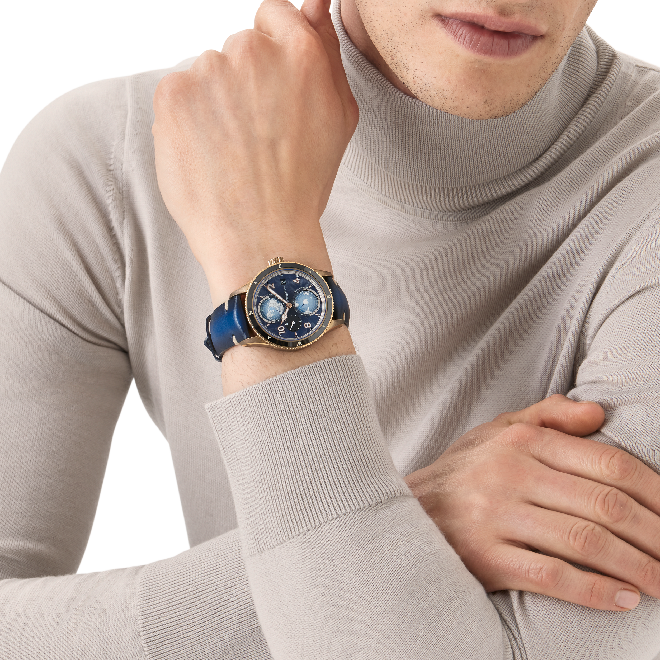  Montblanc - Montblanc 1858 Geosphere 0 Oxygen Edición Limitada - 1786 Piezas - Azul - Mb129415 - Reloj 