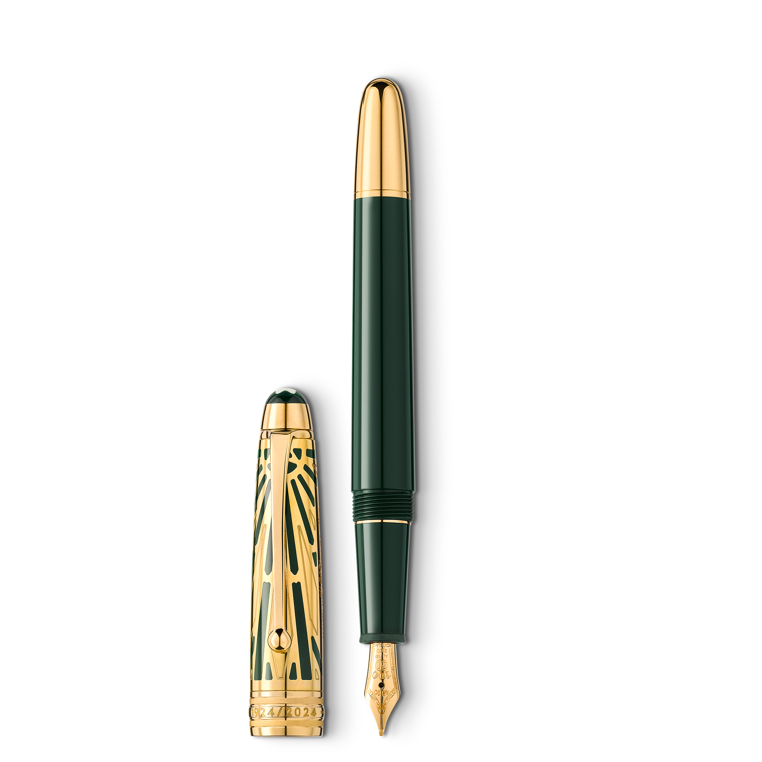 Montblanc - Meisterstück The Origin Collection Doué Classique Fountain Pen - Metal / Precious Resin - Mb131349 - Fountain Pens Green