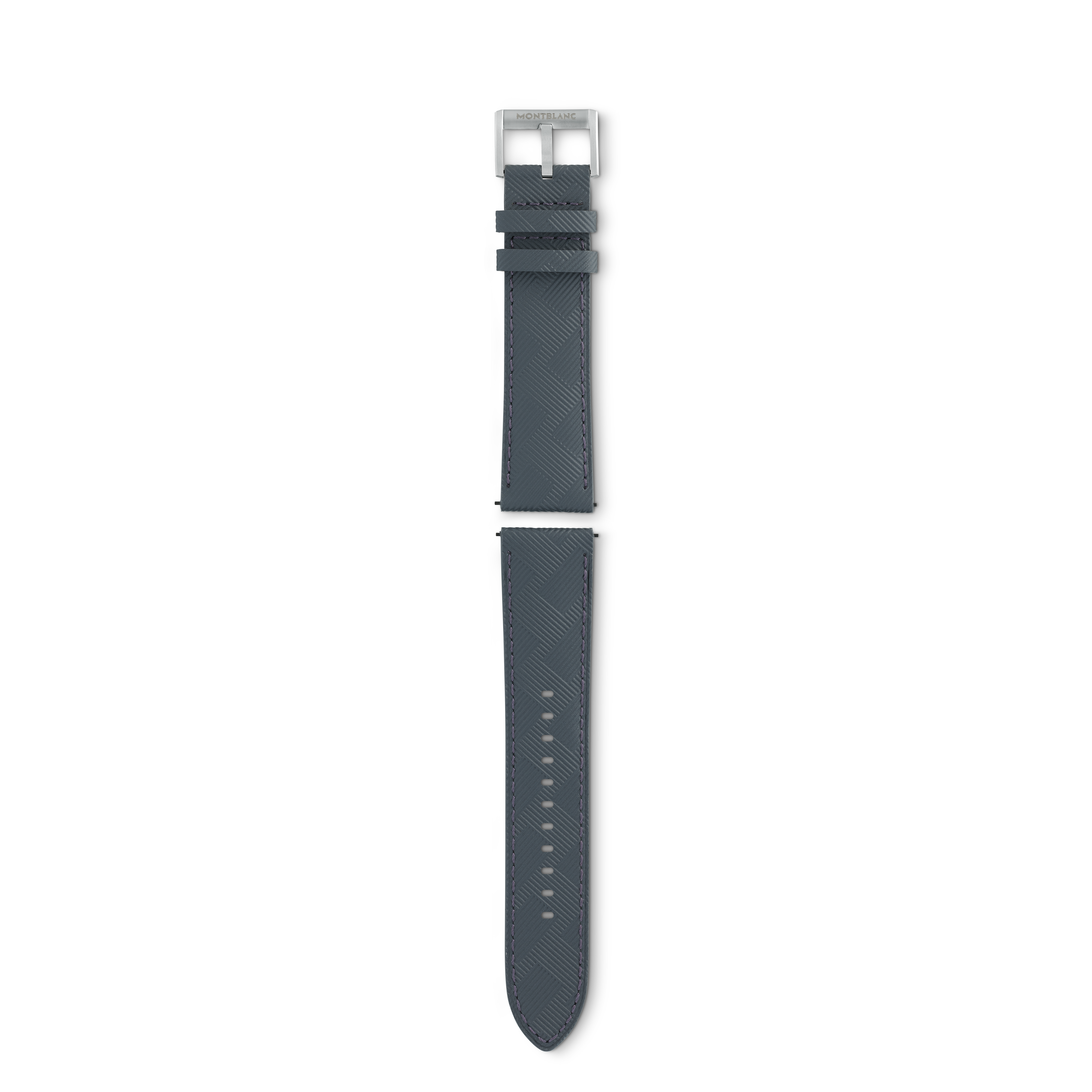  Montblanc - Graues Montblanc Extreme 3.0 Kalbslederarmband Mit Dornschließe - Grau - Kalbsleder - Mb131882 - Smart Armbänder 