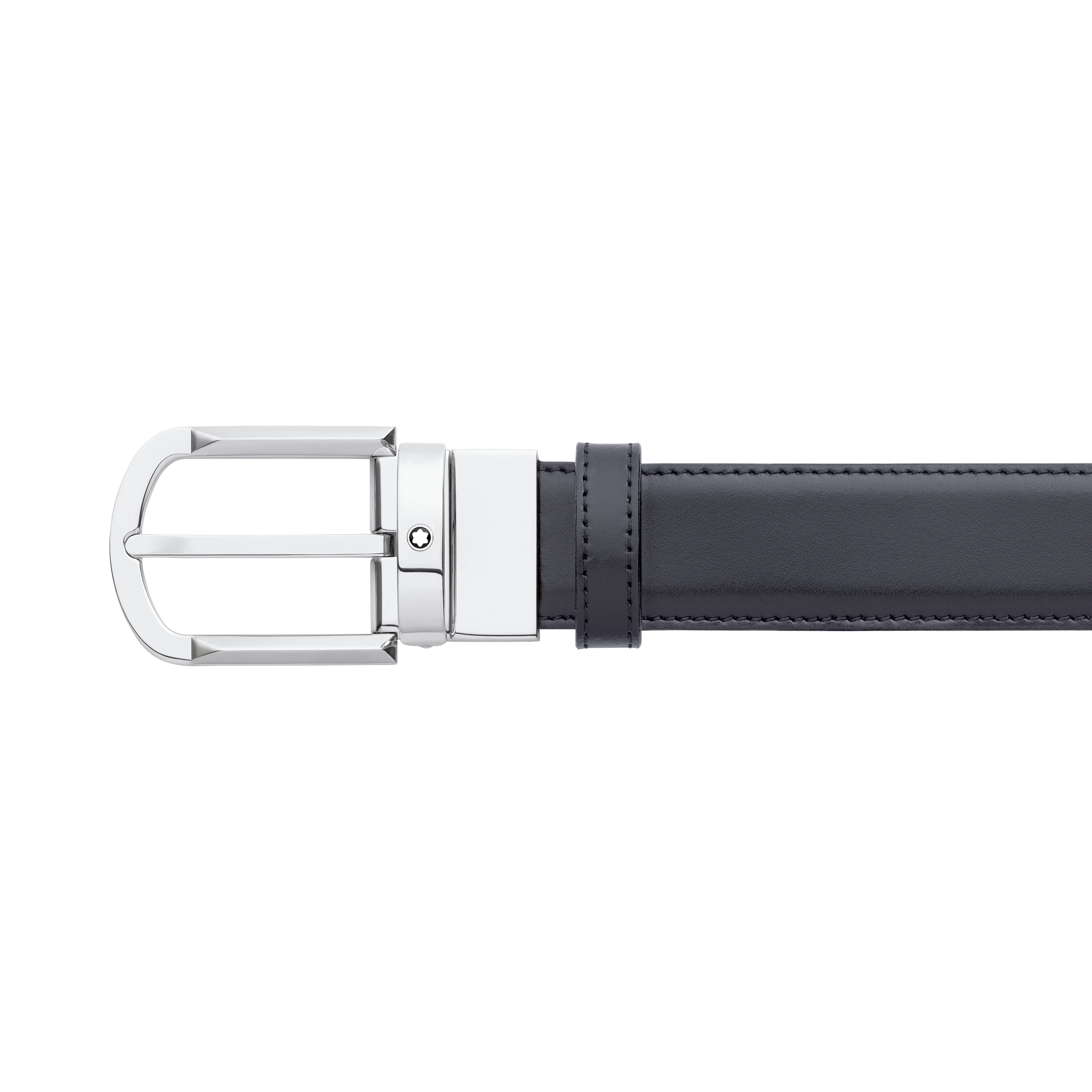  Montblanc - Wendbarer Gürtel Mit Hufeisenförmiger Schließe 30 Mm Aus Leder - Schwarz | Braun - Leder - Mb111080 - Gürtel 