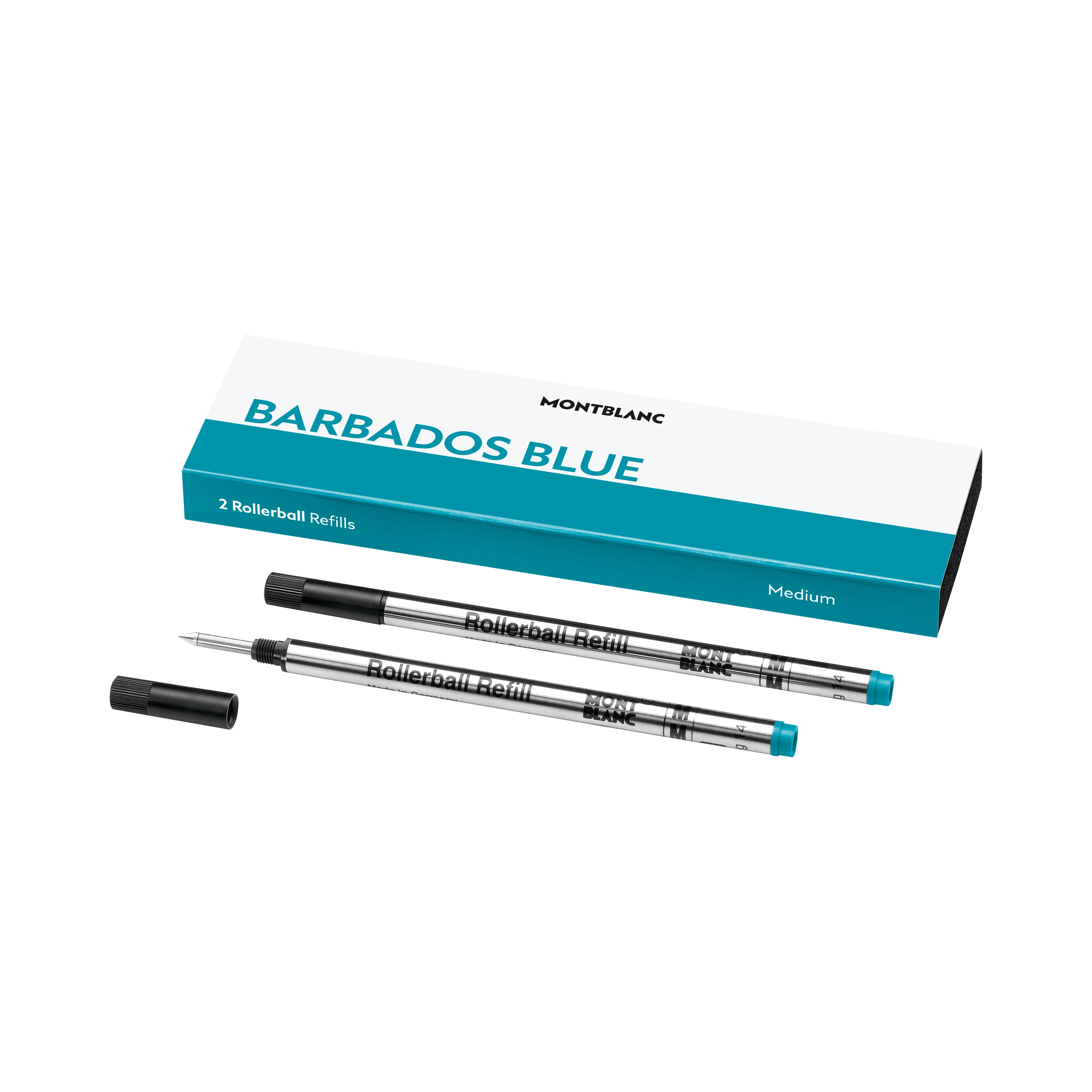 Montblanc Barbados Blue 2X Rollerball-Minen, Mb128237 Rollerballminen Mittel