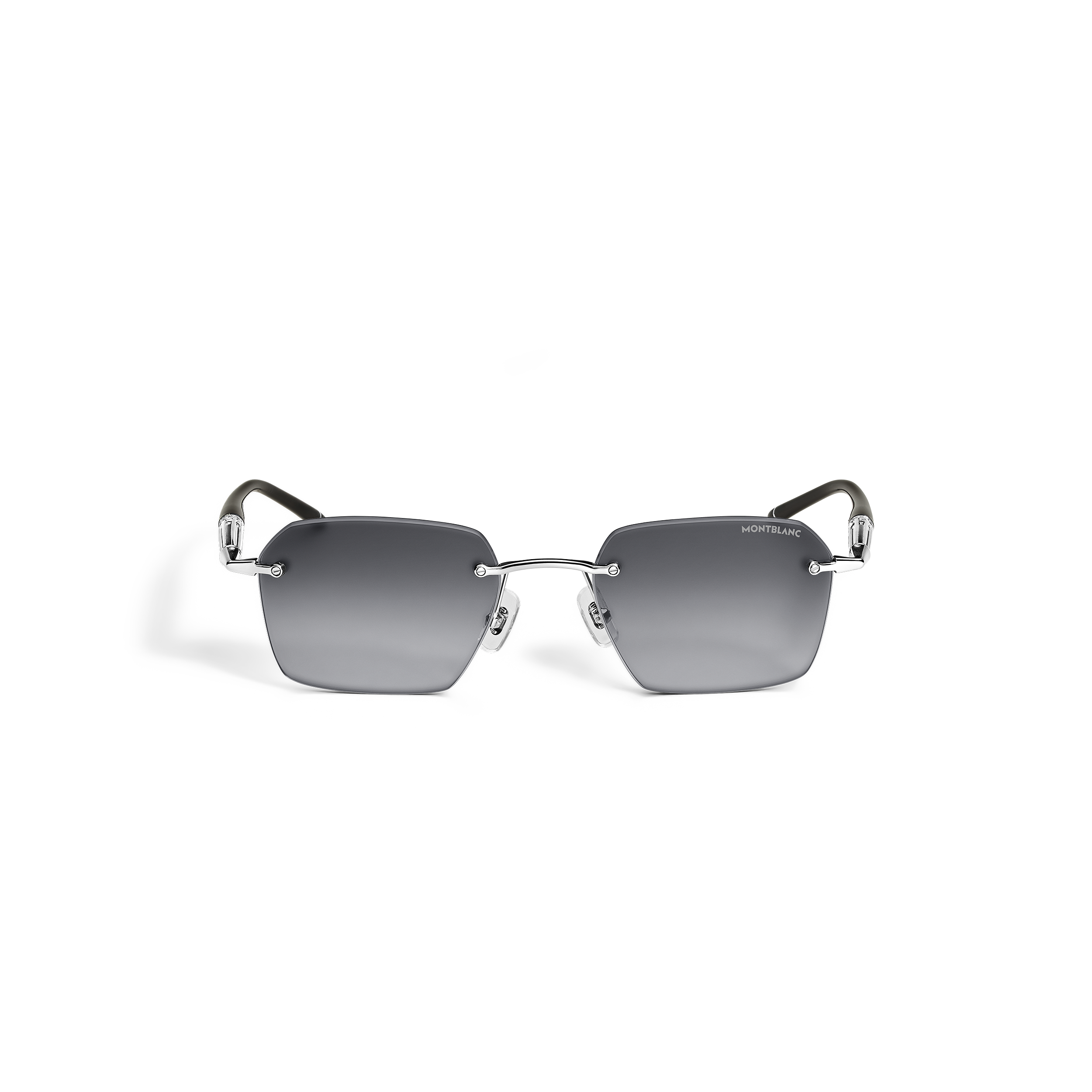 Montblanc Silver/Grey Mb0526s 001 Man Sunglasses Metal Squared Nuanced - Image 2