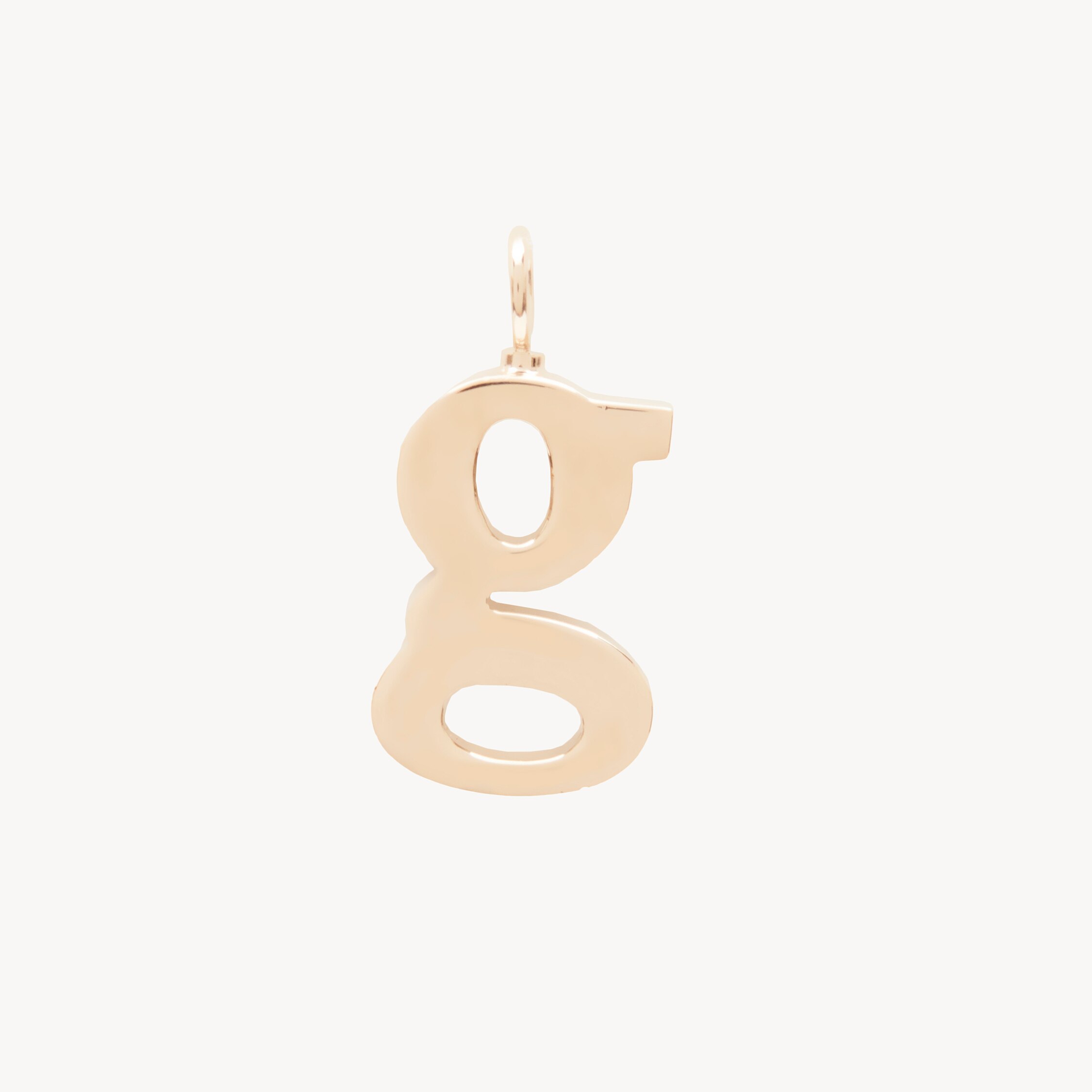 Chloé Alphabet Letter G Charm In Brass In Gold