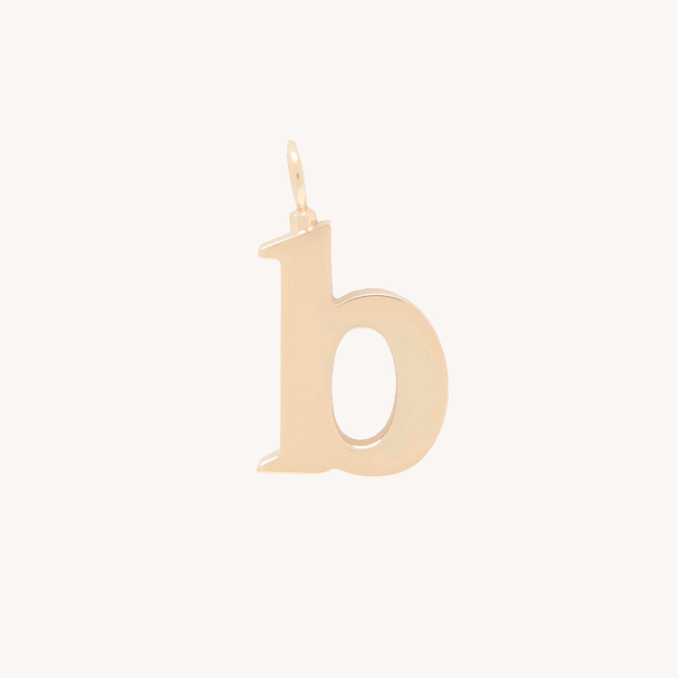 Chloé Alphabet Letter B Charm In Brass In Gold