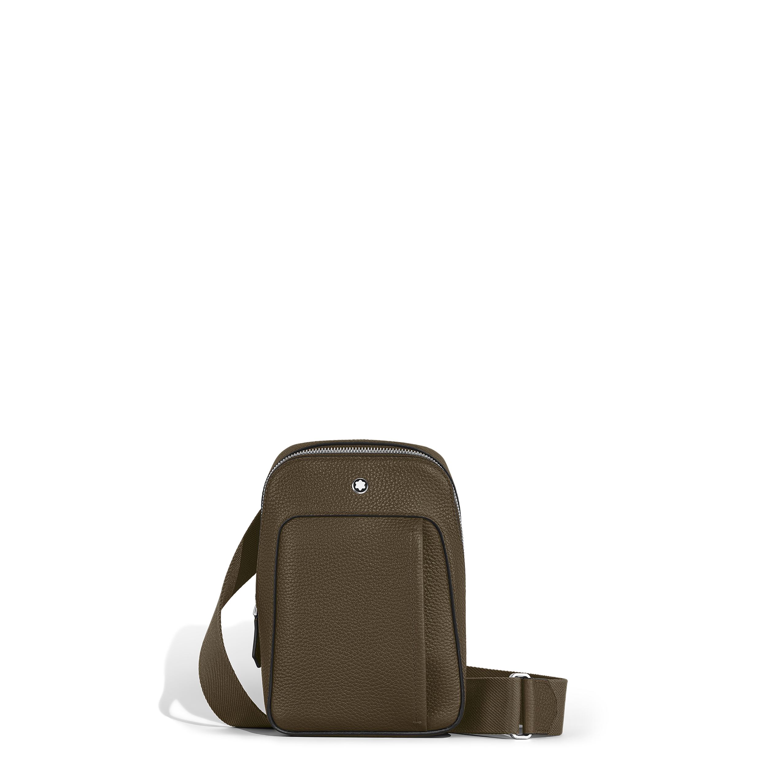  Montblanc - Sac On-body Petit Modèle Montblanc Companion - Kaki - Cuir - Mb220204 - Sacs à Bandoulière 