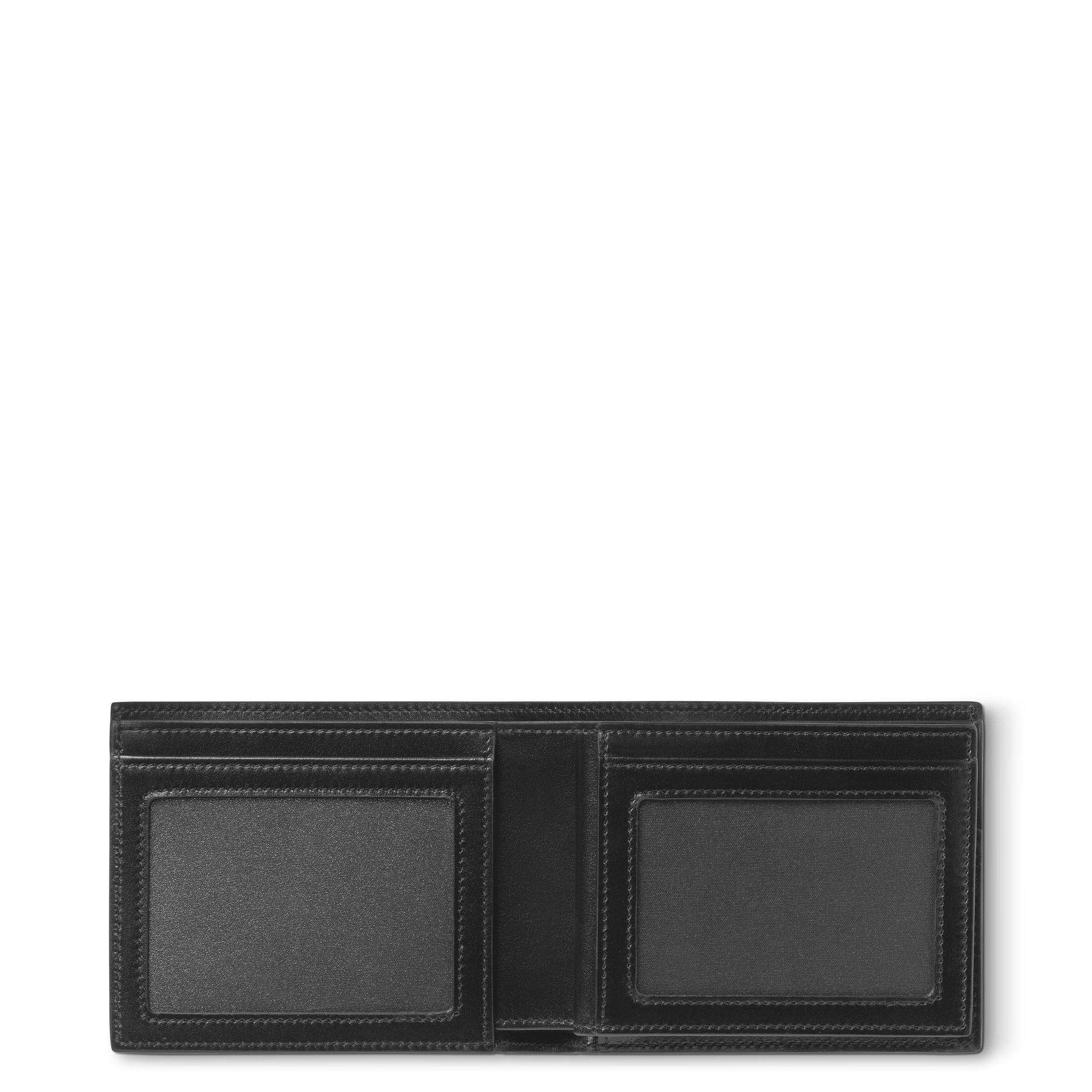  Montblanc - Cartera Para 6 Tarjetas Con 2 Bolsillos Transparentes De Piel Meisterstück - Negro - Piel - Mb198314 - Carteras 
