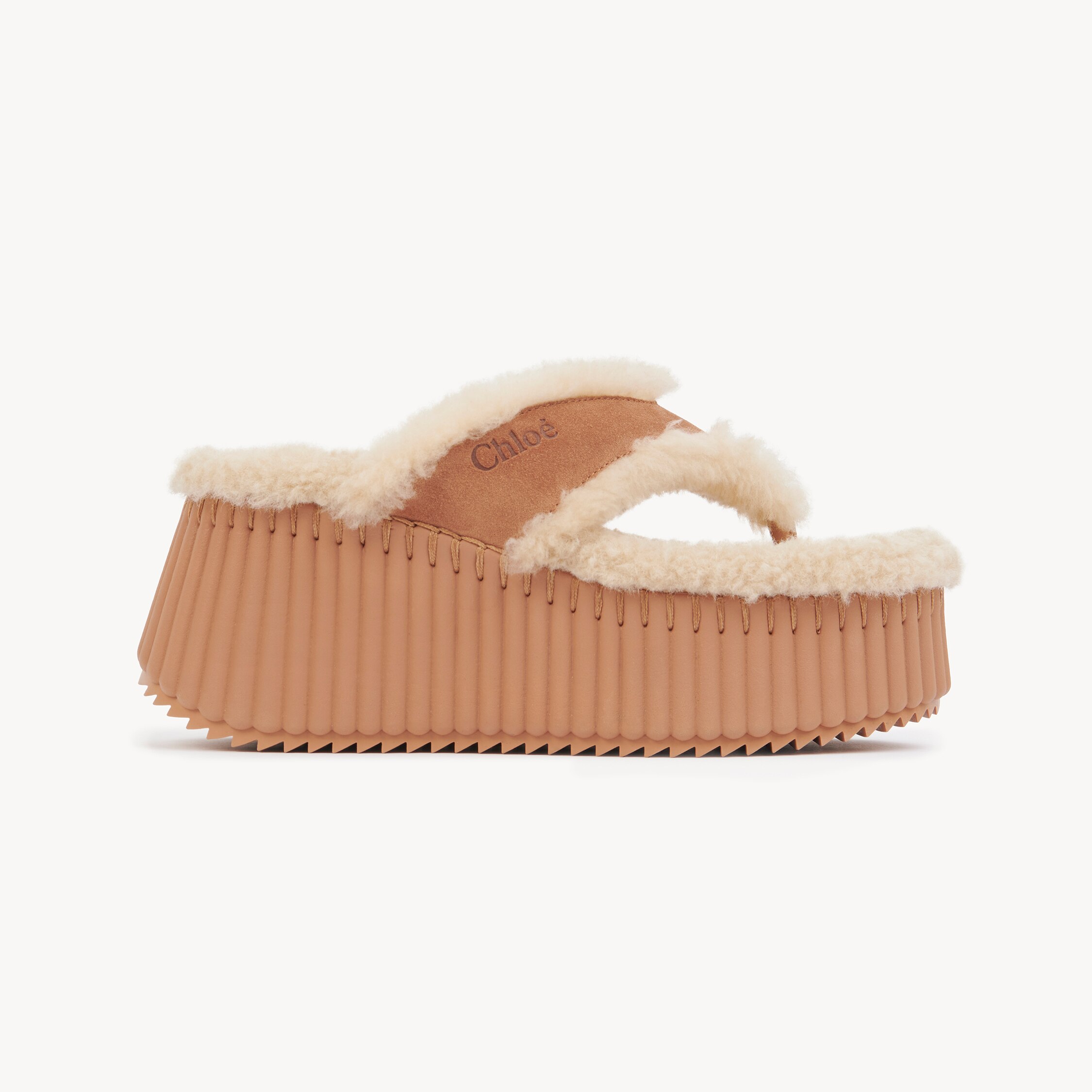 Chloé Nama Wedge Sandal In Brown