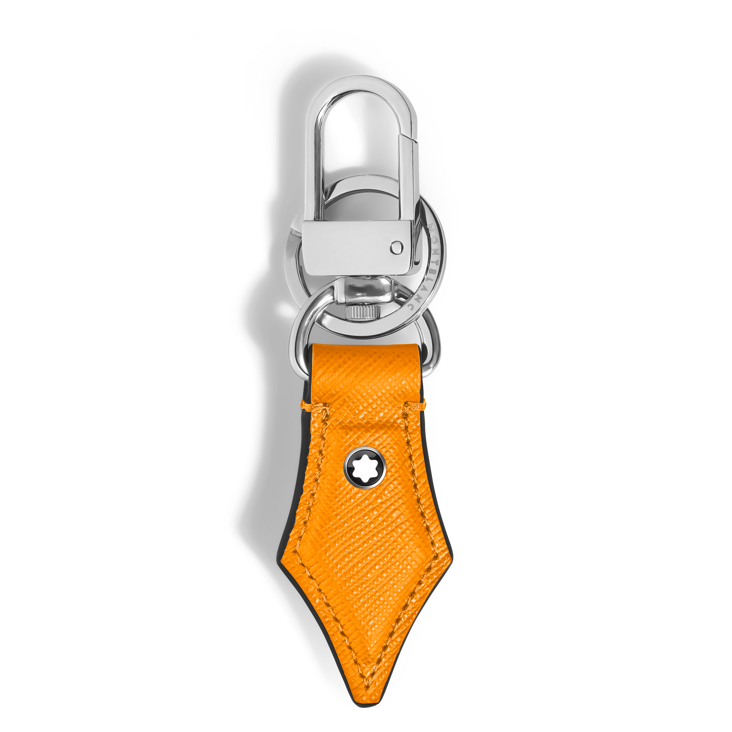 Montblanc - Nib Key Holder In Sartorial Leather - Leather - Mb221512 - Key Rings & Key Cases   Saffron Orange