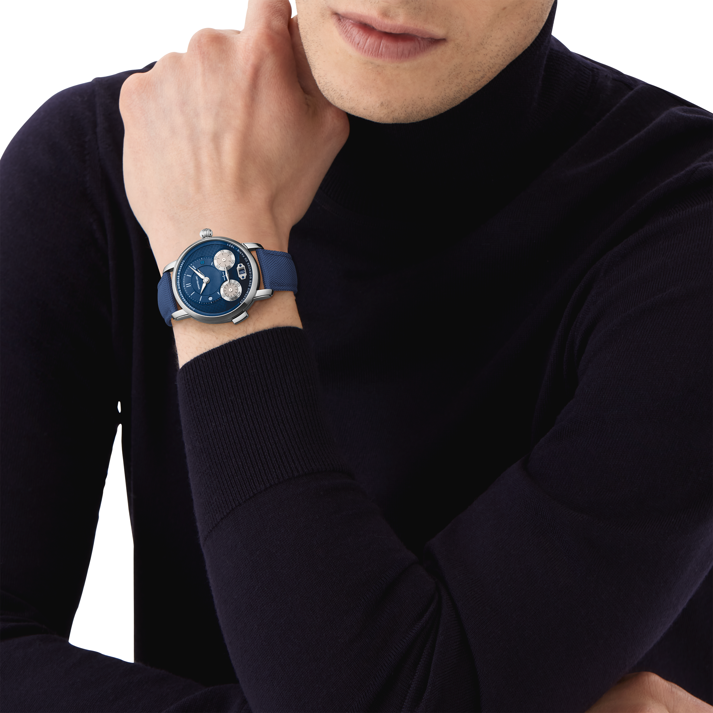  Montblanc - Montblanc Star Legacy Nicolas Rieussec Chronograph 43 Mm - Blau - Stahl - Mb130986 - Uhr 