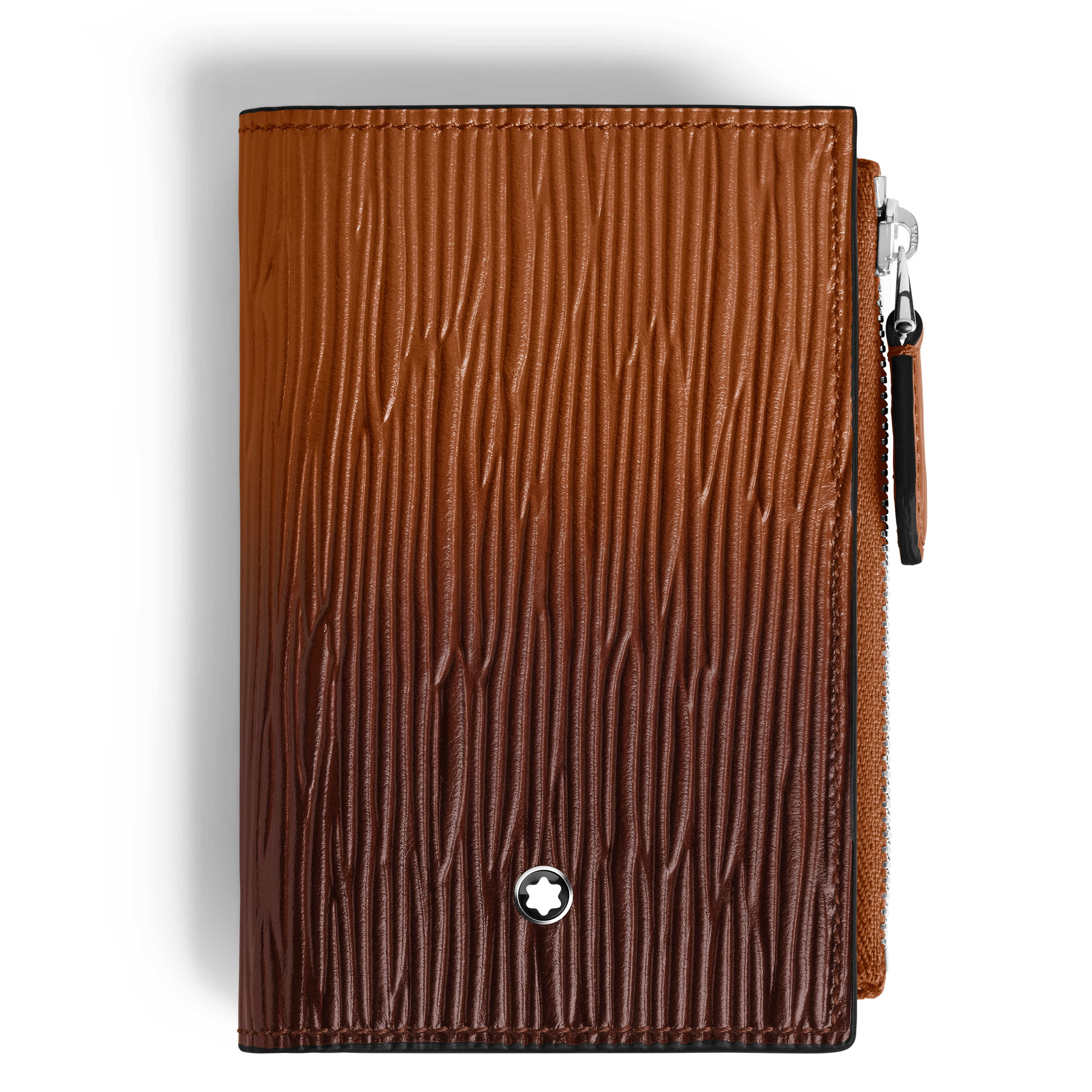 Montblanc - Mini Brieftasche Vertikal 6 Cc Aus Corteccia-leder Mit Sfumato-effekt - Rehbraun - Leder - Mb221412 - Brieftaschen 