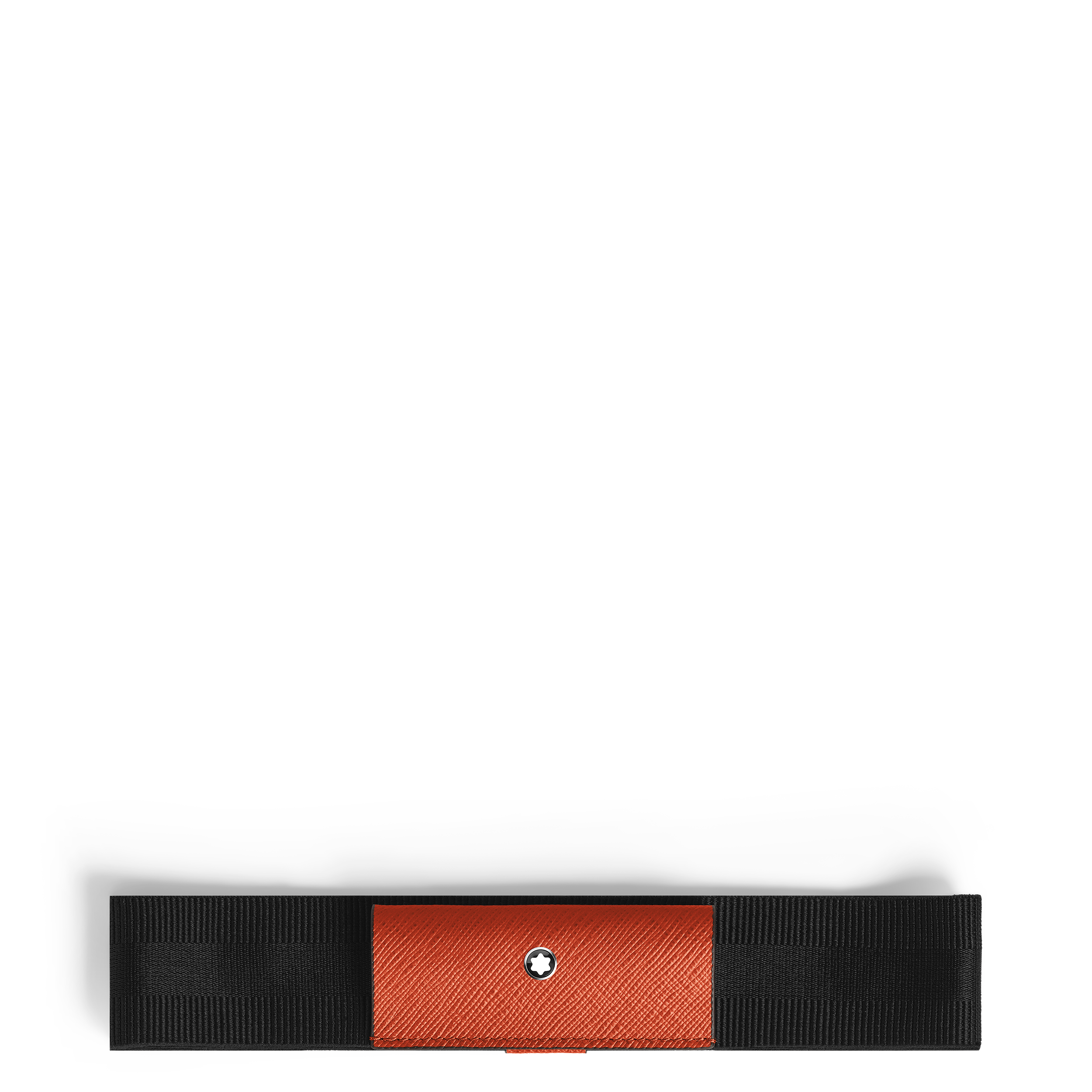 Montblanc - 1-Pen Loop With Elastic Band In Sartorial Leather - Leather - Mb221438 - Pen Pouches   Tangerine