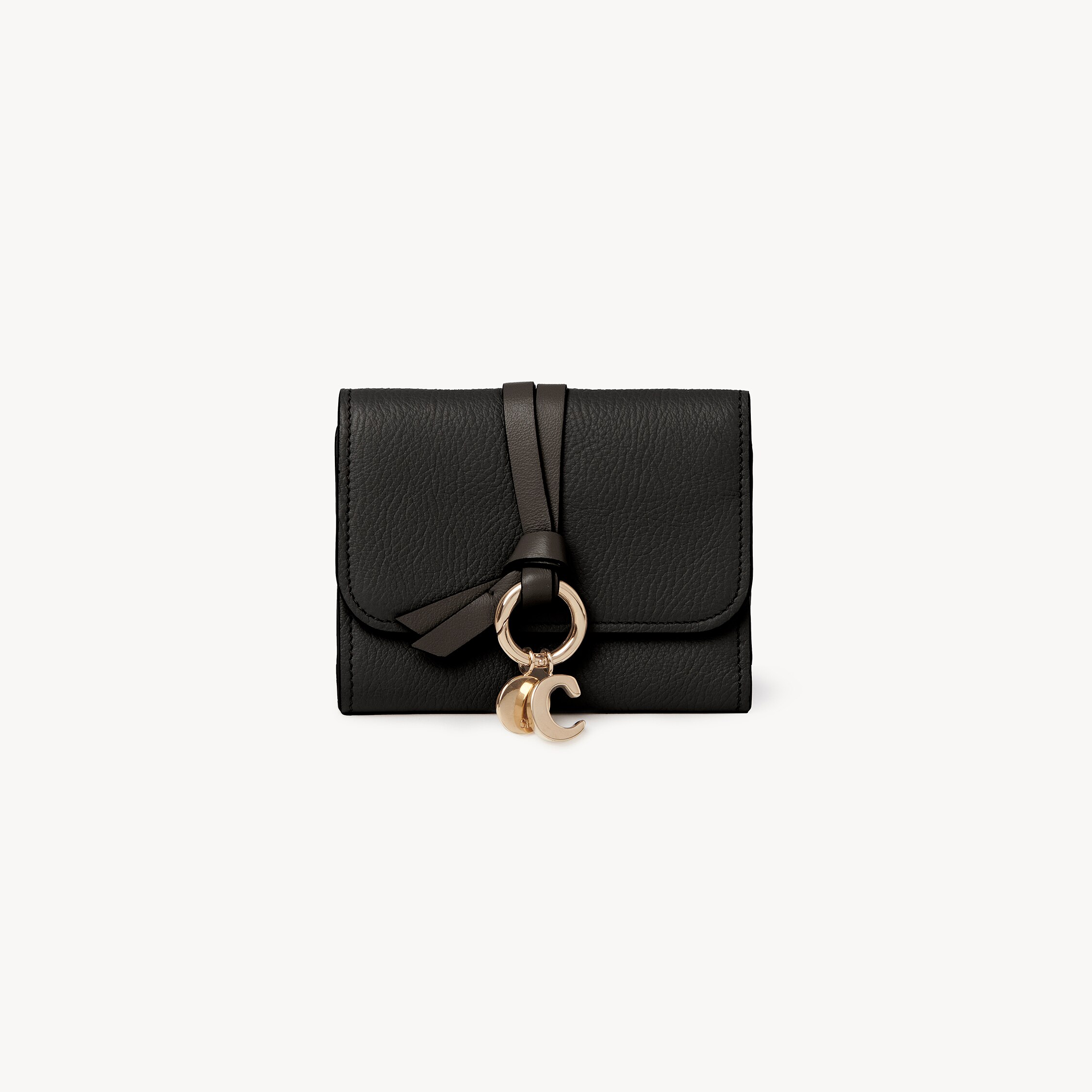Chloé Alphabet Small Tri-fold In Black