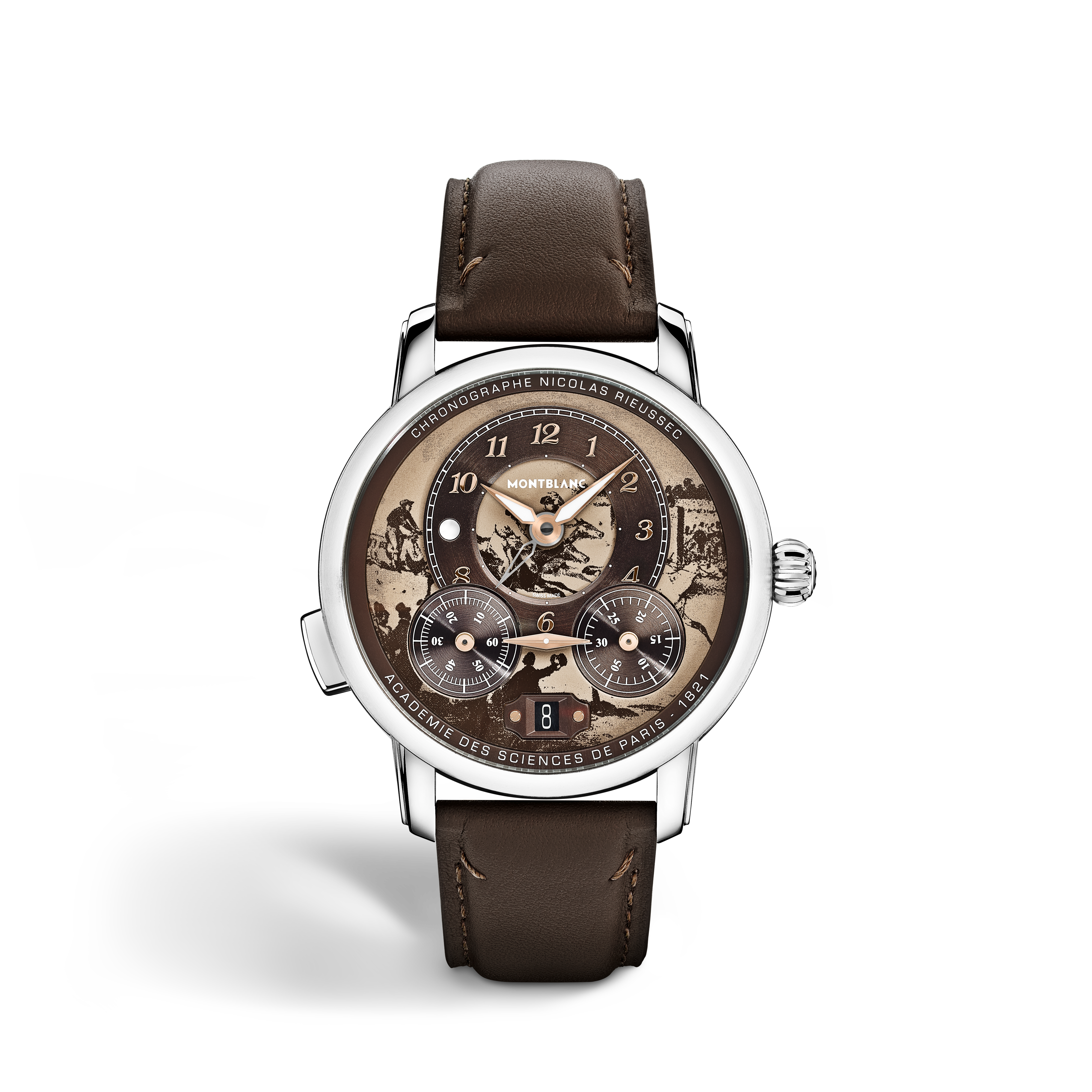  Montblanc - Montblanc Star Legacy Nicolas Rieussec Chronograph 43 Mm Edición Limitada - 821 Piezas - Marrón - Acero - Mb136359 - Reloj 