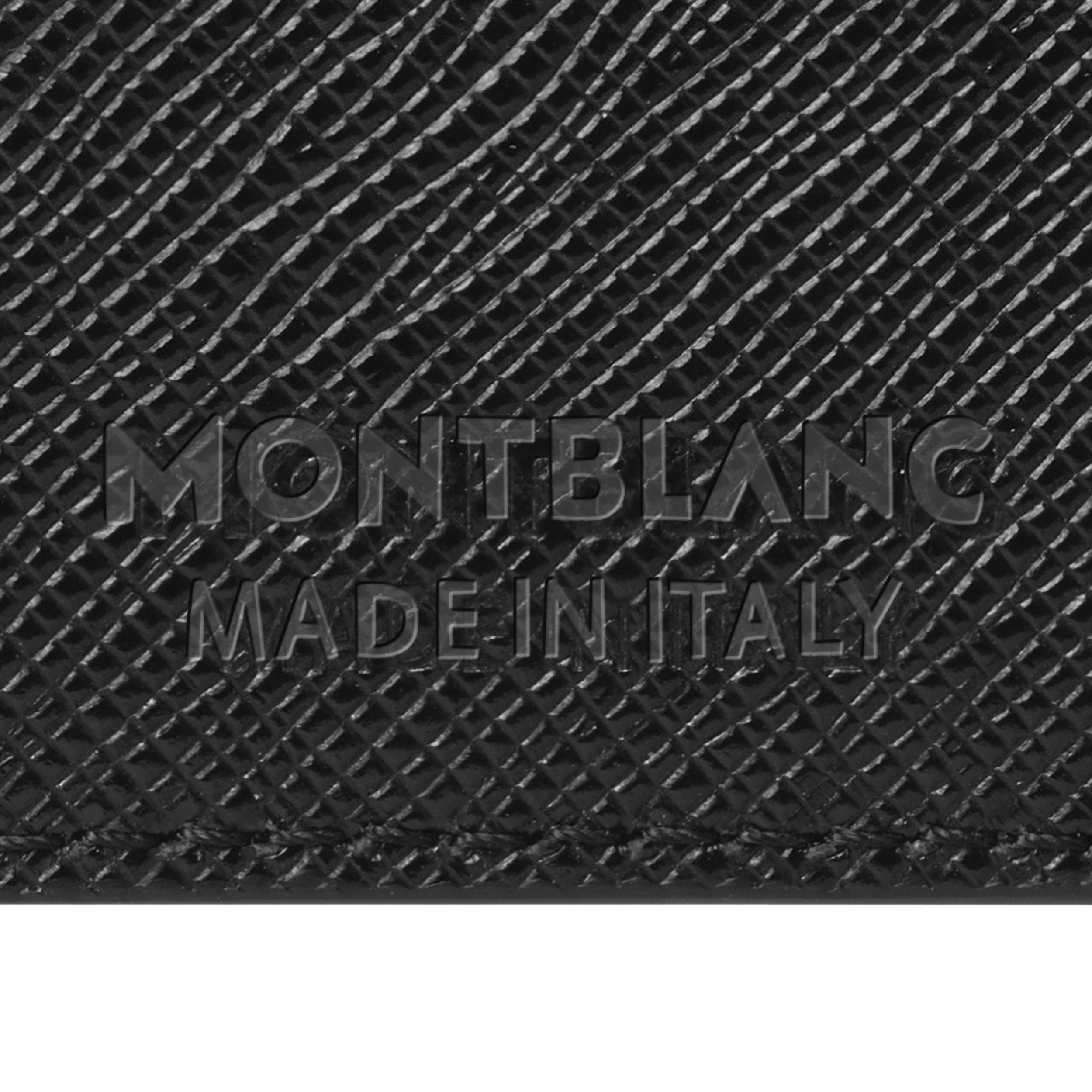  Montblanc - Brieftasche 6 Cc Mit Geldscheinklammer Aus Sartorial Leder - Schwarz - Leder - Mb130316 - Brieftaschen 