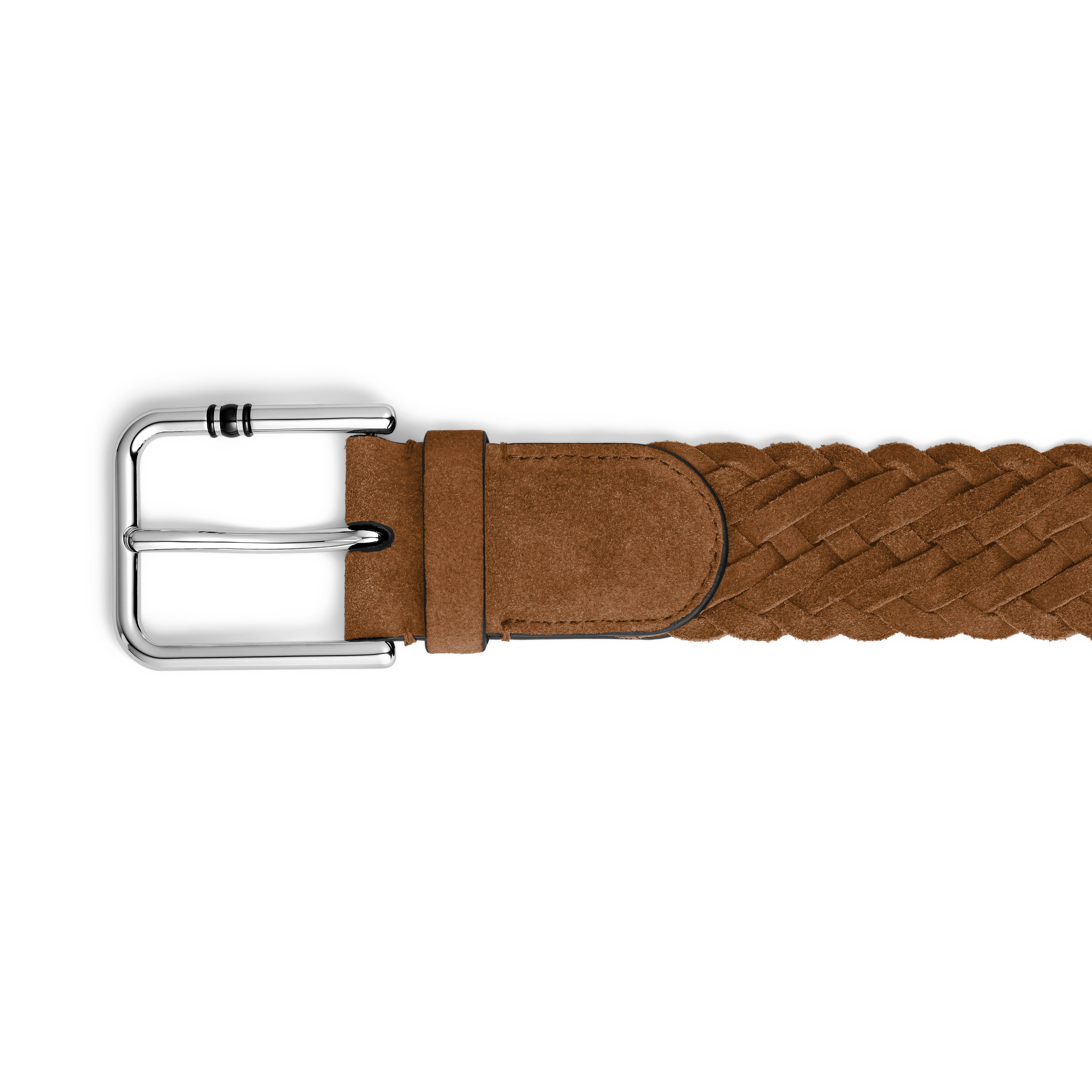  Montblanc - Cintura 35 Mm In Suede Con Fibbia Quadrata Meisterstück M - Caramello - Mb222255 - Cinture 