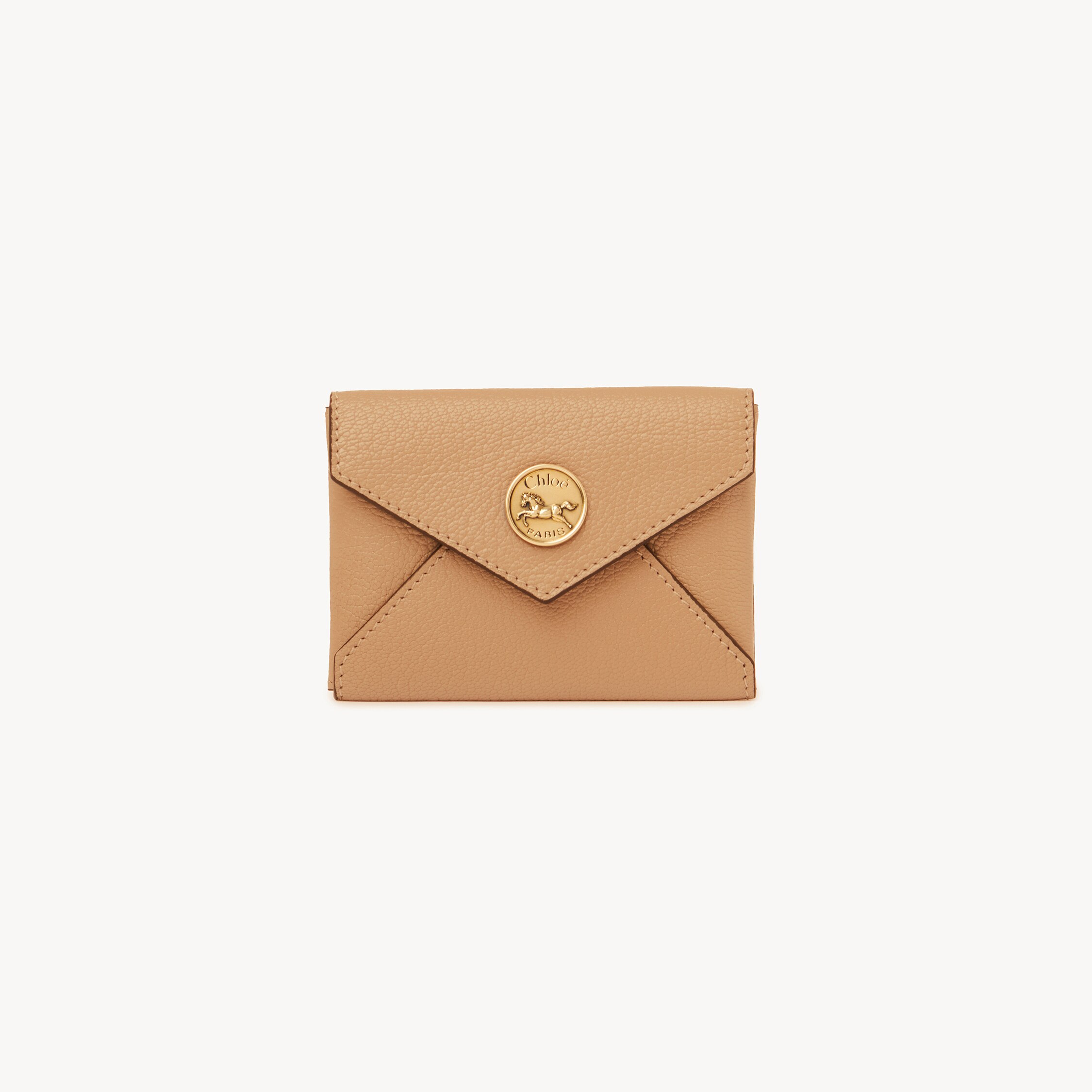 Chloé Envelope Card Holder In Grained Leather