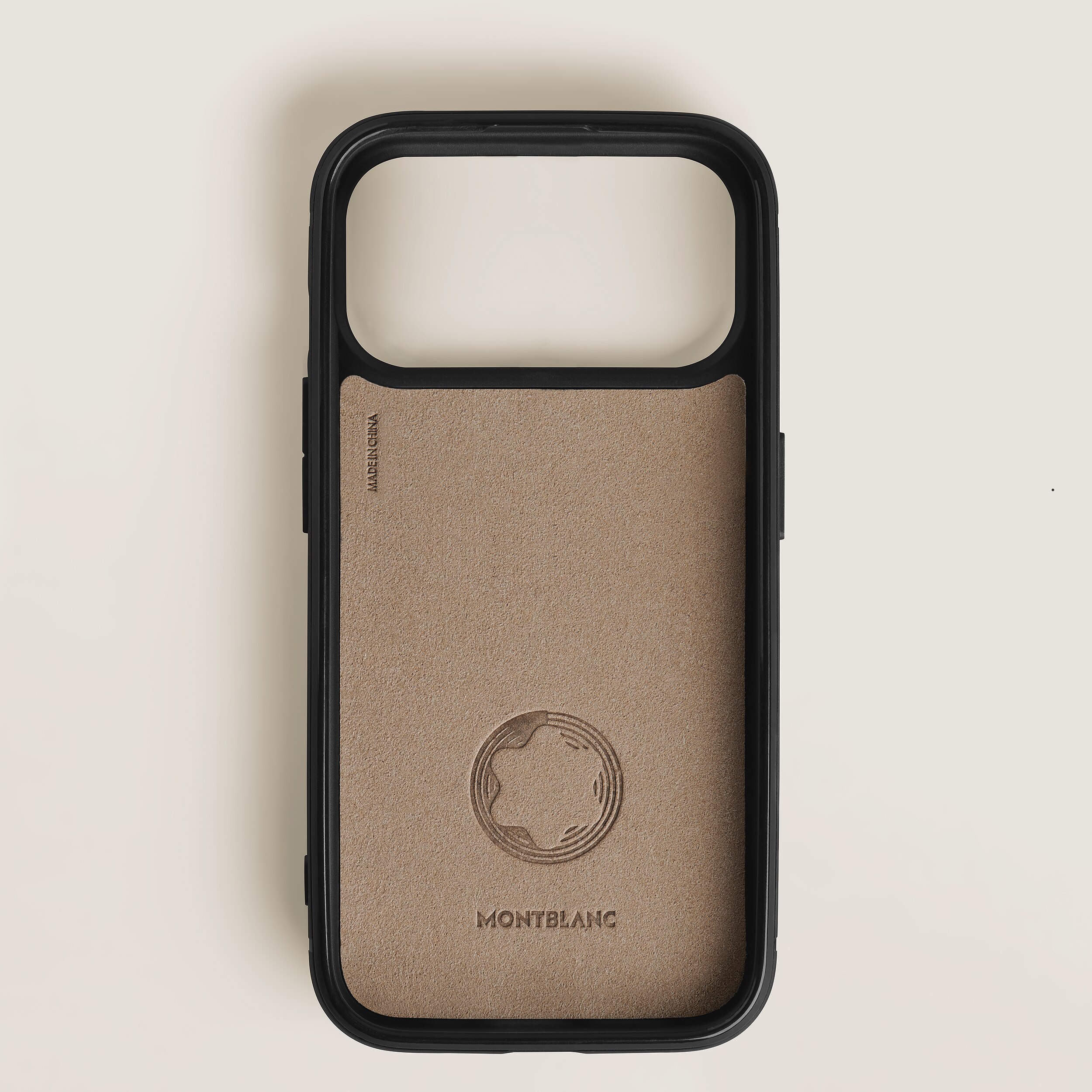  Montblanc - Schutzhülle Für Iphone 17 Pro Mit 2 Cc Aus Extreme Leder - Khaki - Leder - Mb221666 - Telefonetuis & Telefonhüllen 