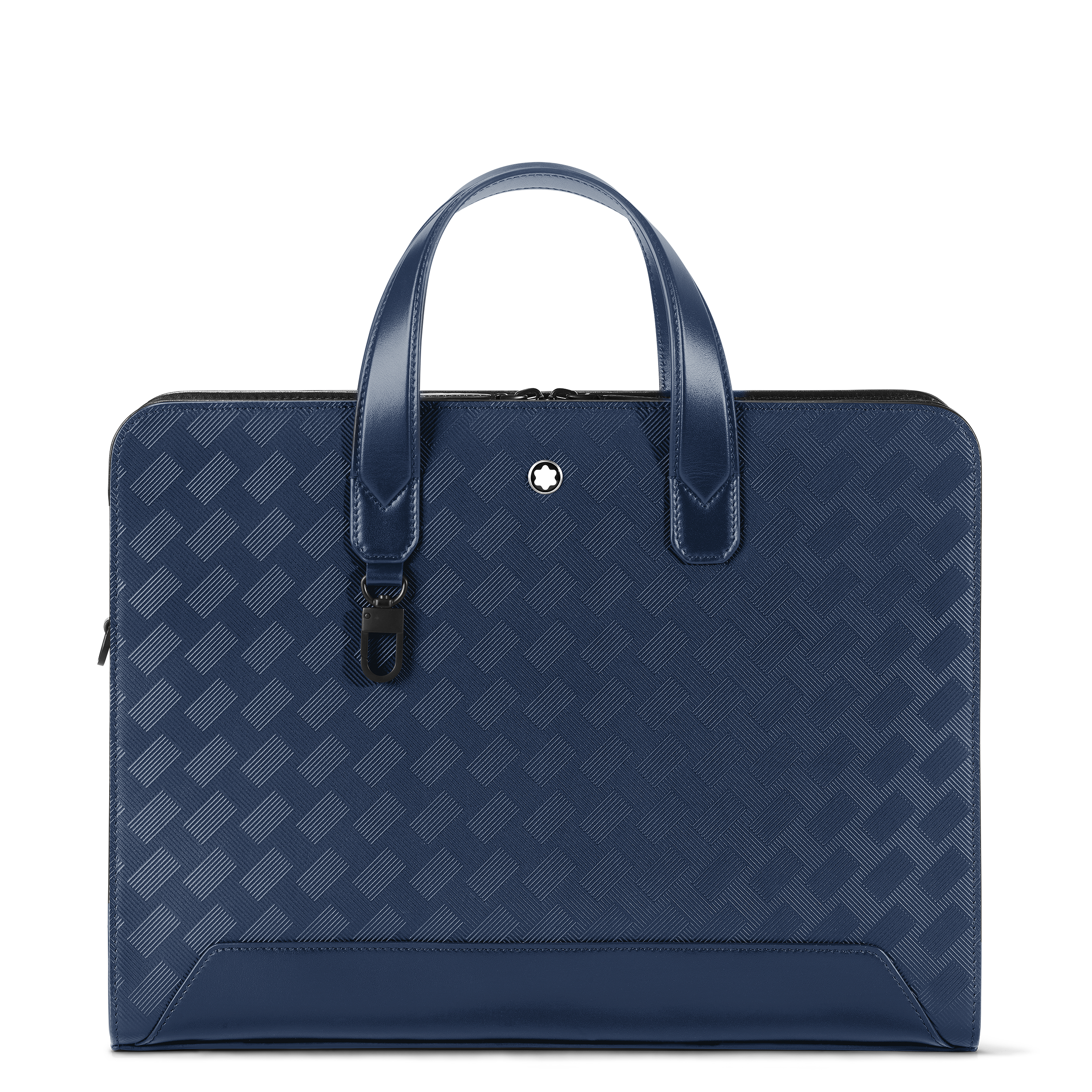 Montblanc - Thin Briefcase In Extreme Leather - Leather - Mb198043 - Document Cases   Ink Blue