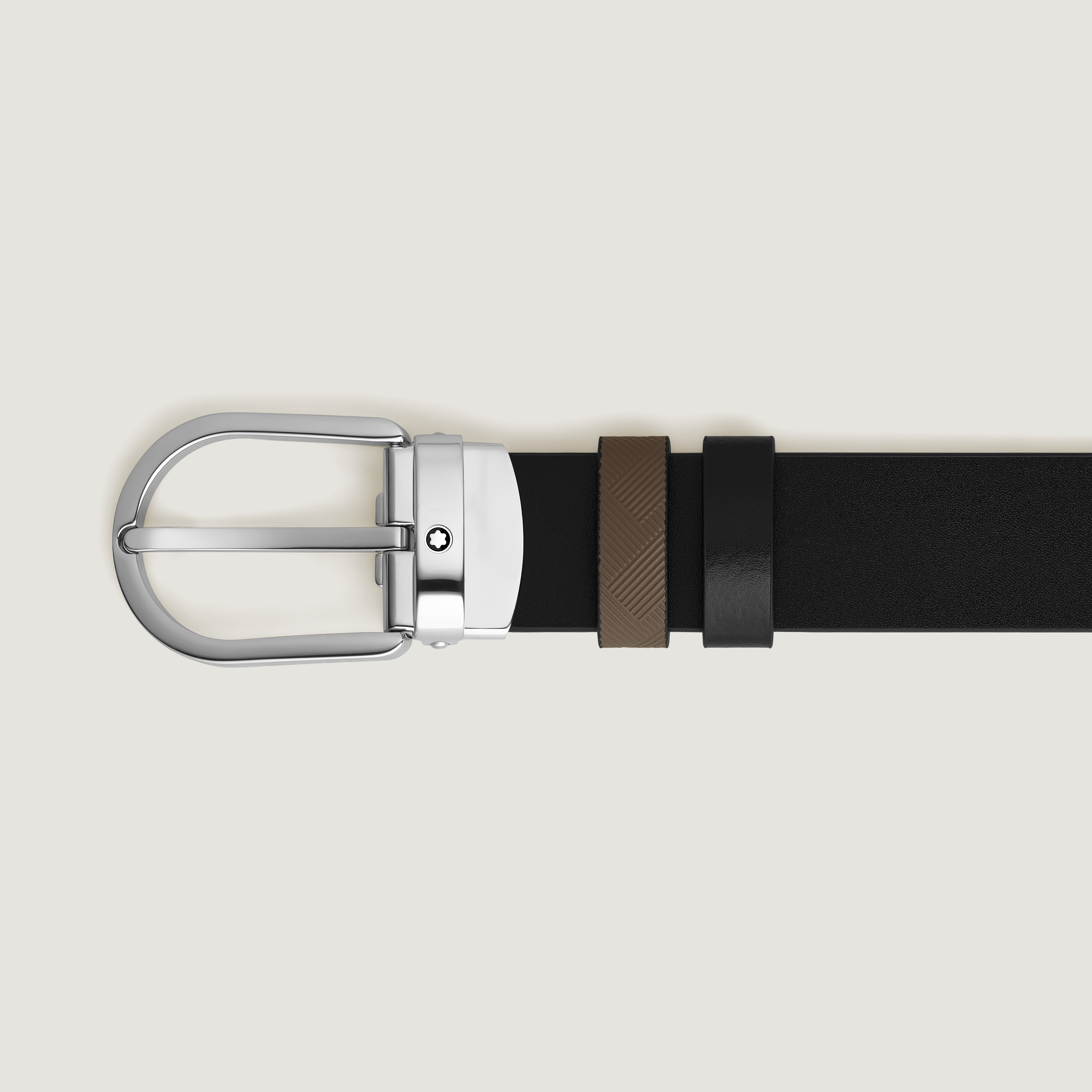  Montblanc - Wendbarer Gürtel Mit Hufeisenförmiger Schließe 30 Mm Aus Extreme Leder - Mb220982 - Gürtel 