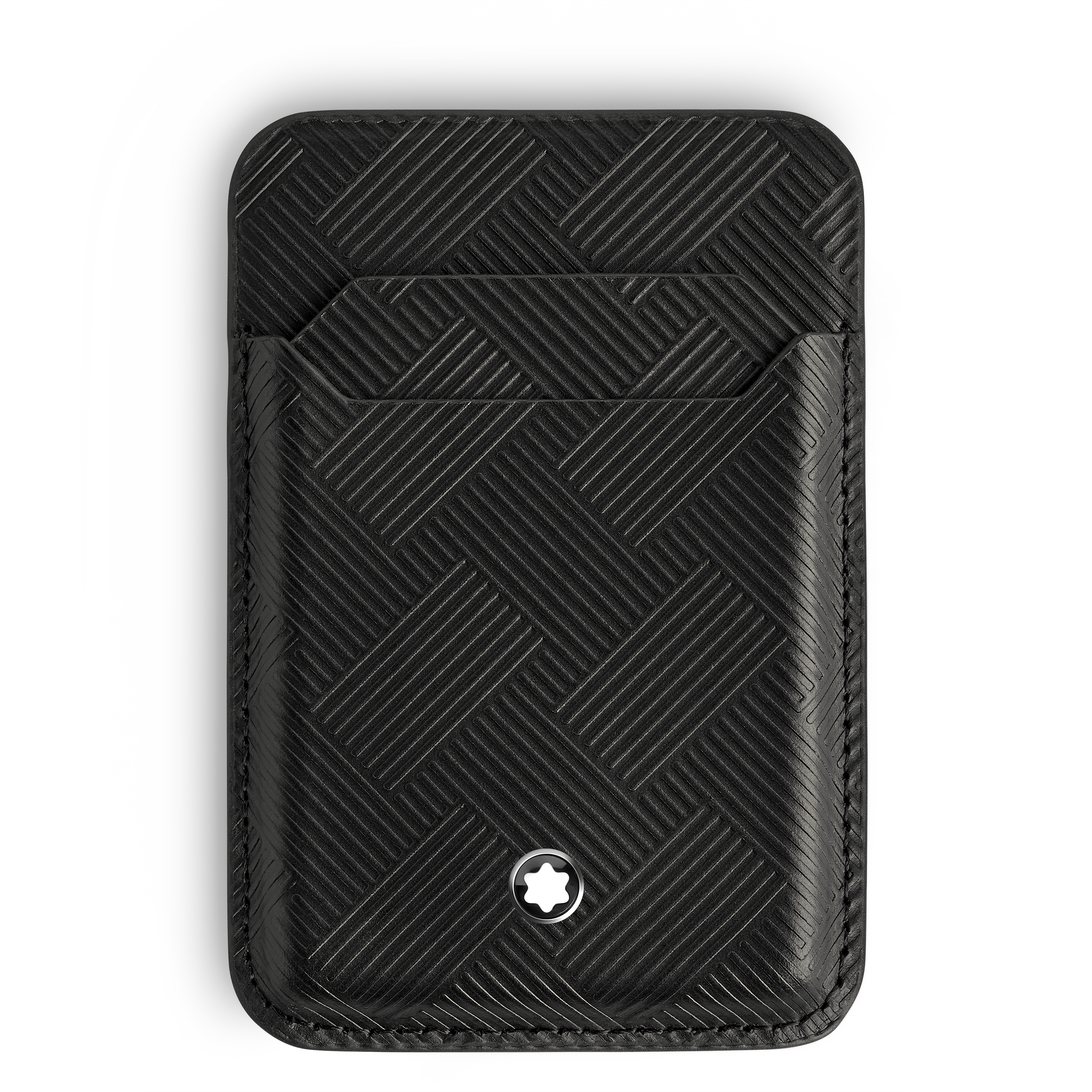  Montblanc - Kartenetui 2 Cc Für Iphone Mit Magsafe Aus Hochwertigem Leder - Schwarz - Leder - Mb220292 - Kartenetuis 