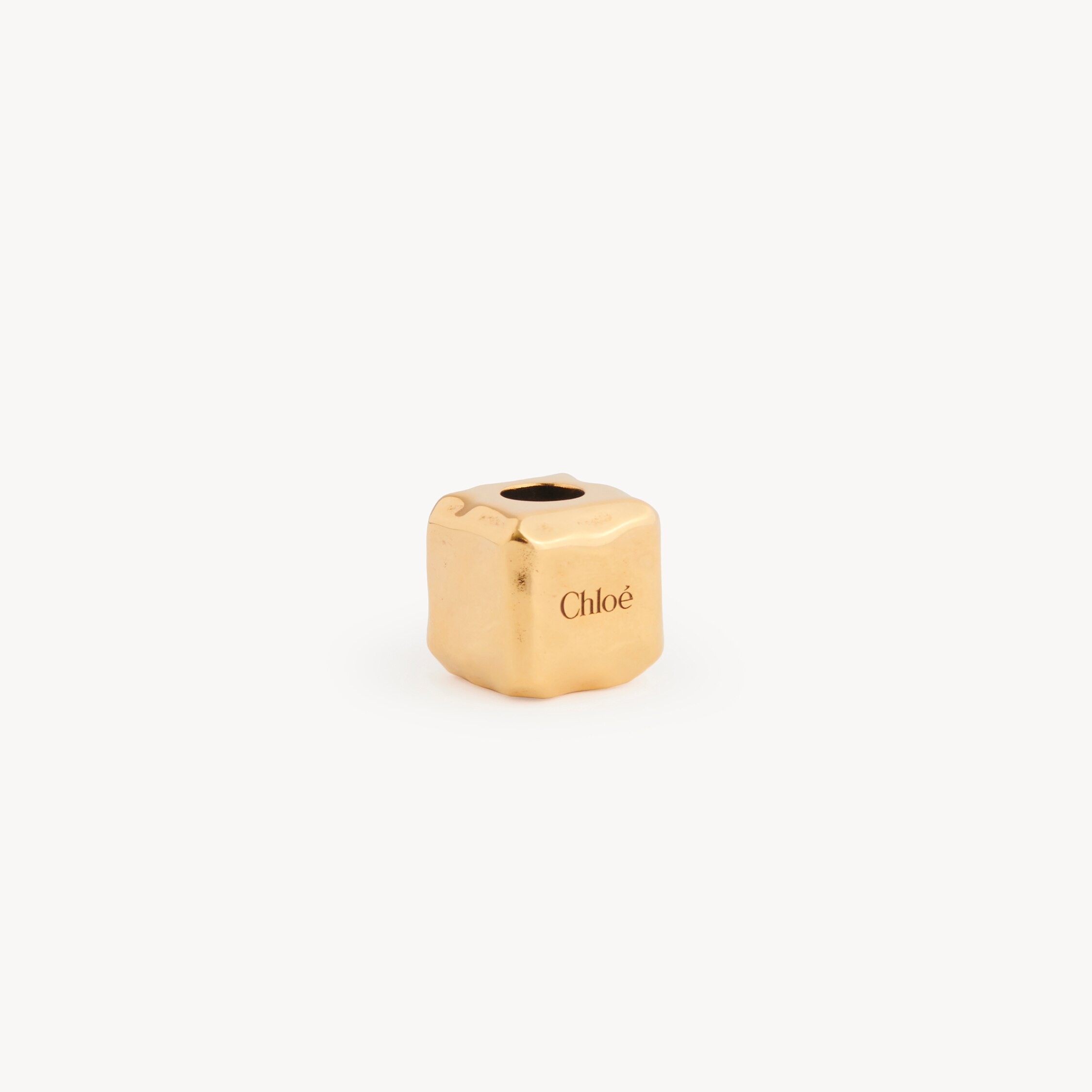 Chloé Cube Dice Charm For Bracelet Bag In Brass In Gold
