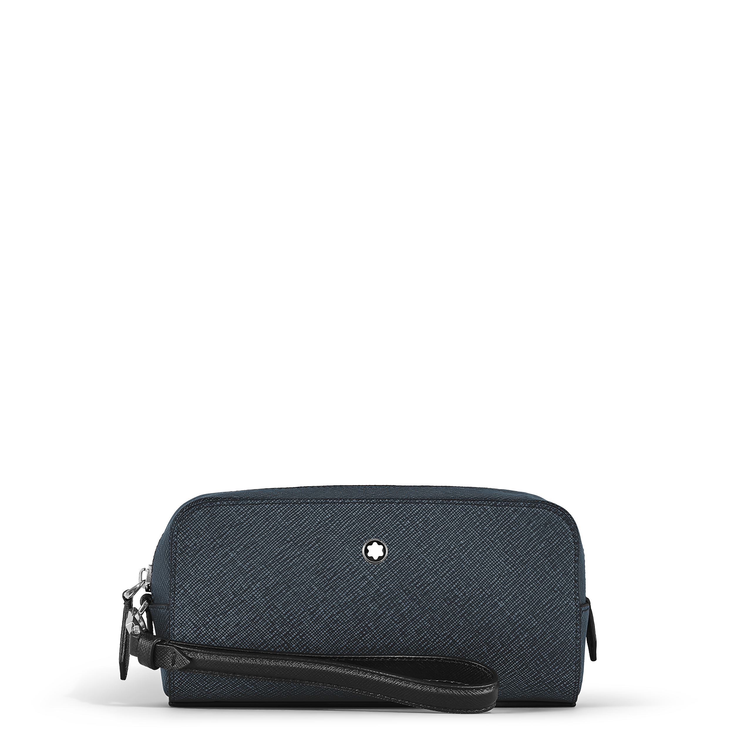 Montblanc - Small Wash Bag In Sartorial Leather - Leather - Mb221696 - Wash Bags   Tweed Blue