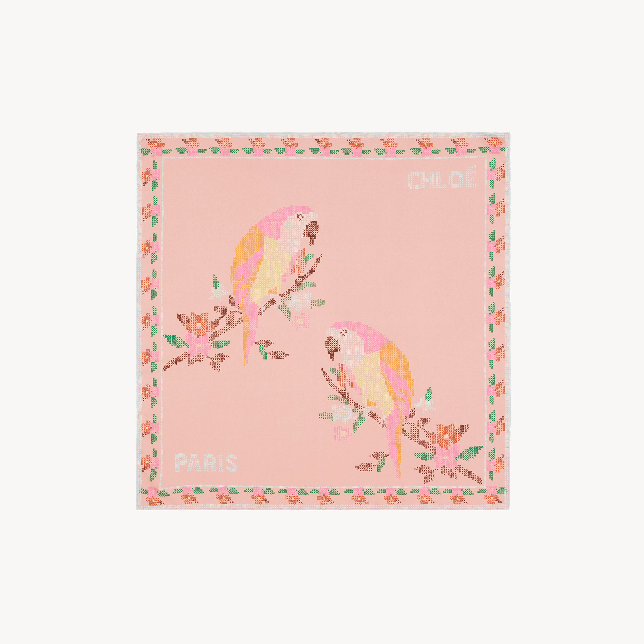 Chloé The Chloé Parrot square scarf in silk twill