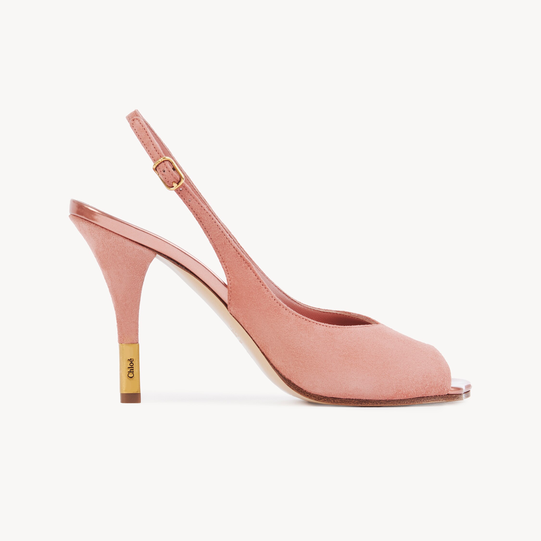 Chloé Heeled Flower Sandal In Brown