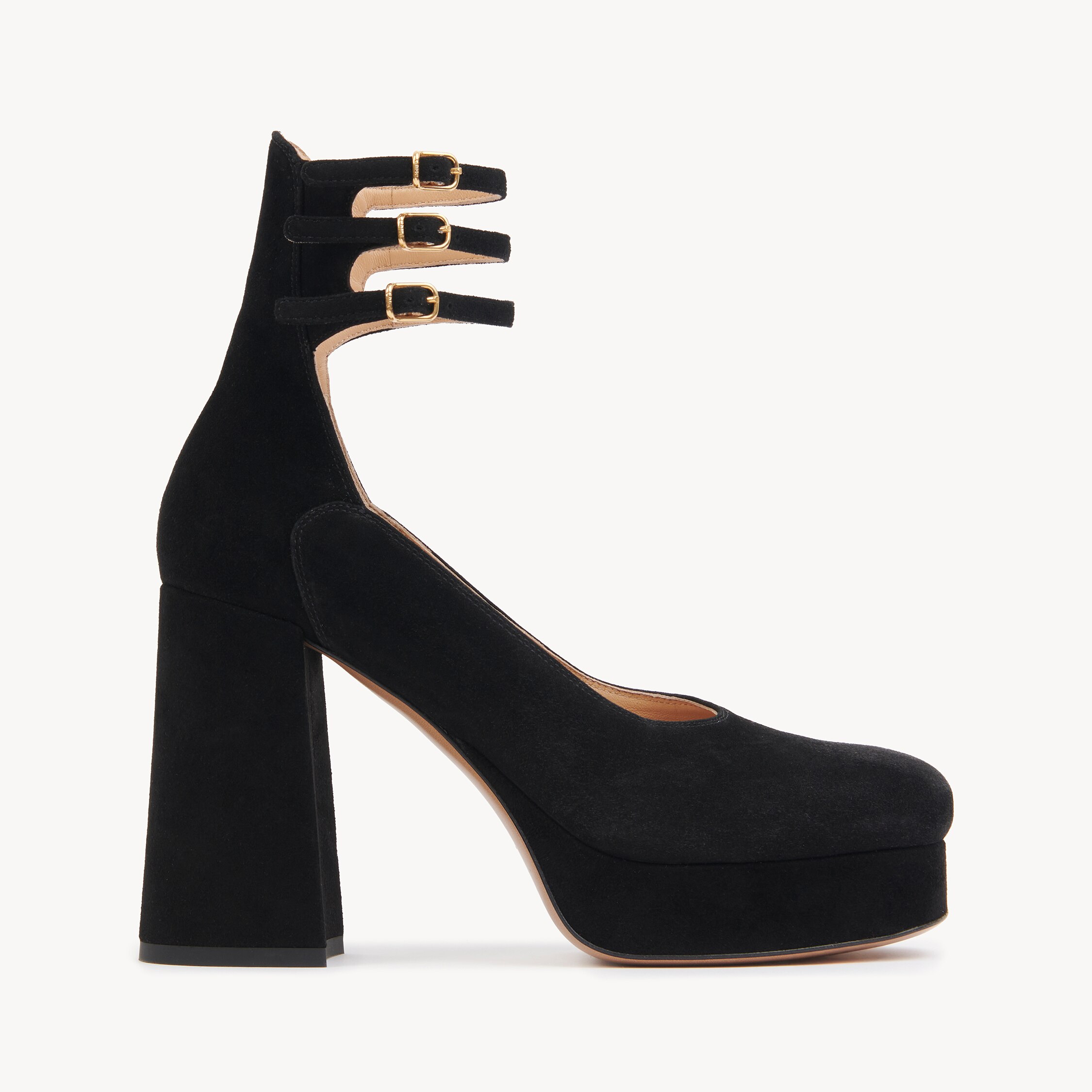 Chloé Suede Leather Pumps In Black