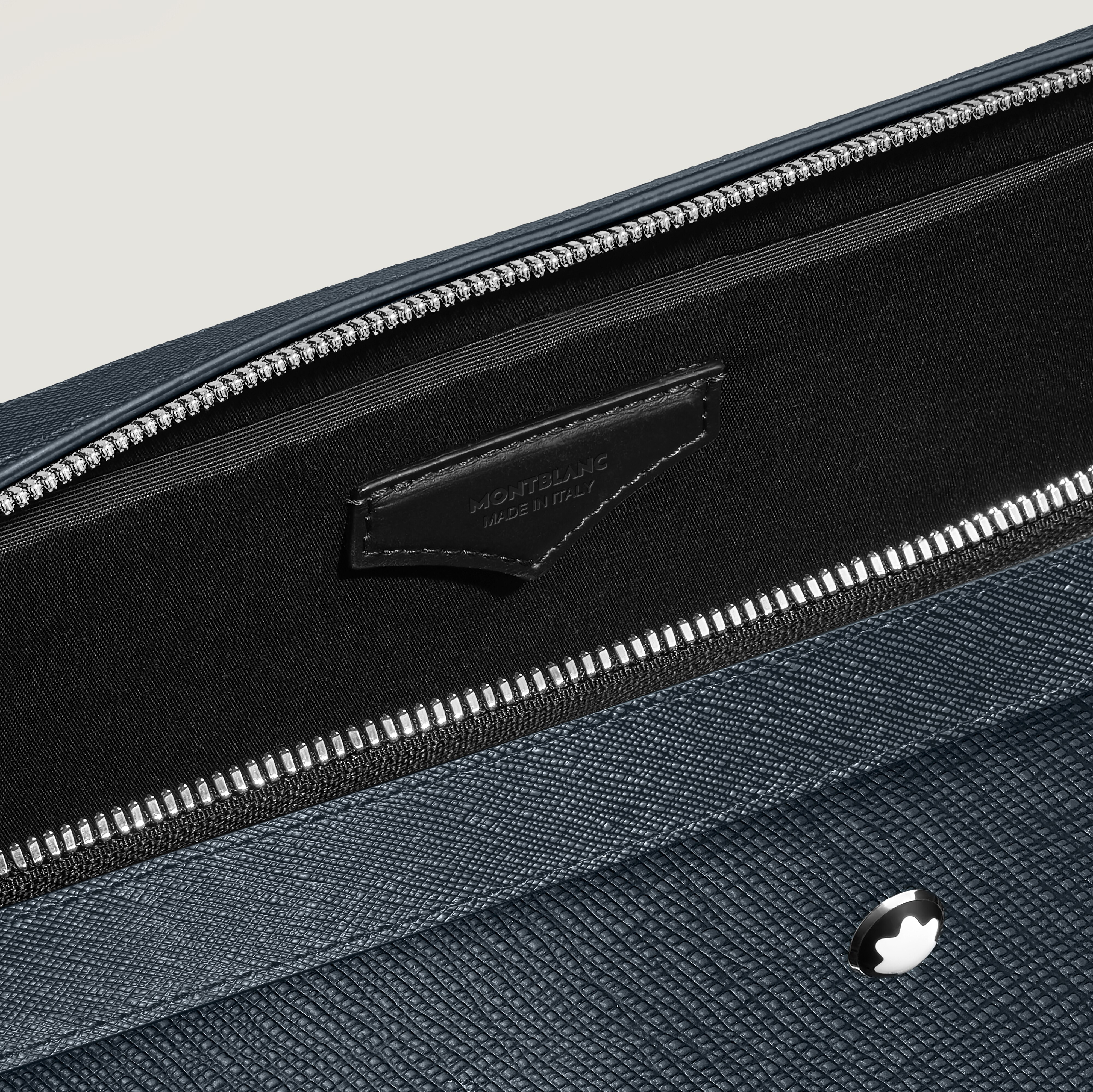  Montblanc - Kleine Umhängetasche Aus Sartorial Leder - Tweed-blau - Leder - Mb220337 - Messenger Bags 