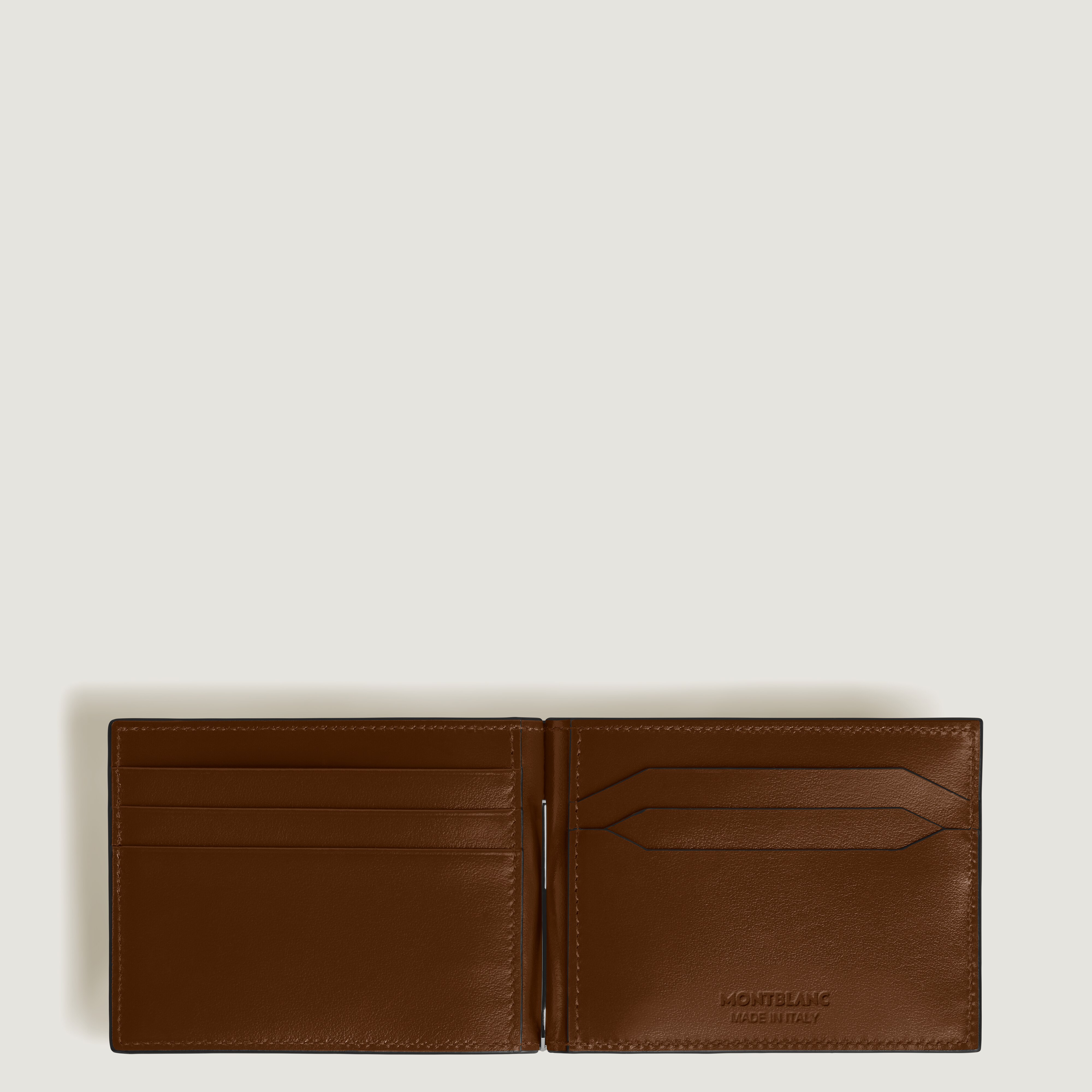  Montblanc - Brieftasche 6 Cc Mit Geldscheinklammer Aus Meisterstück Sfumato-leder - Sfumato-braun - Leder - Mb220316 - Brieftaschen 