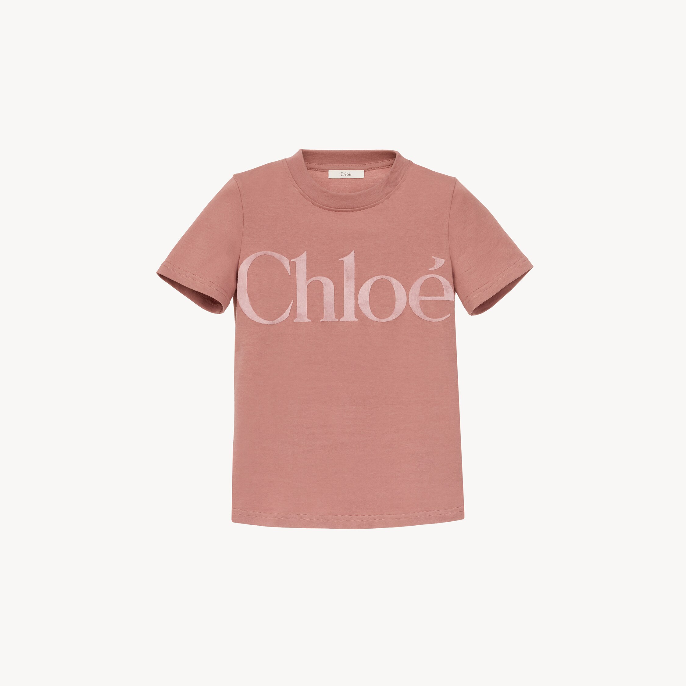 Chloé Fitted T-shirt In Cotton Jersey In Burgundy