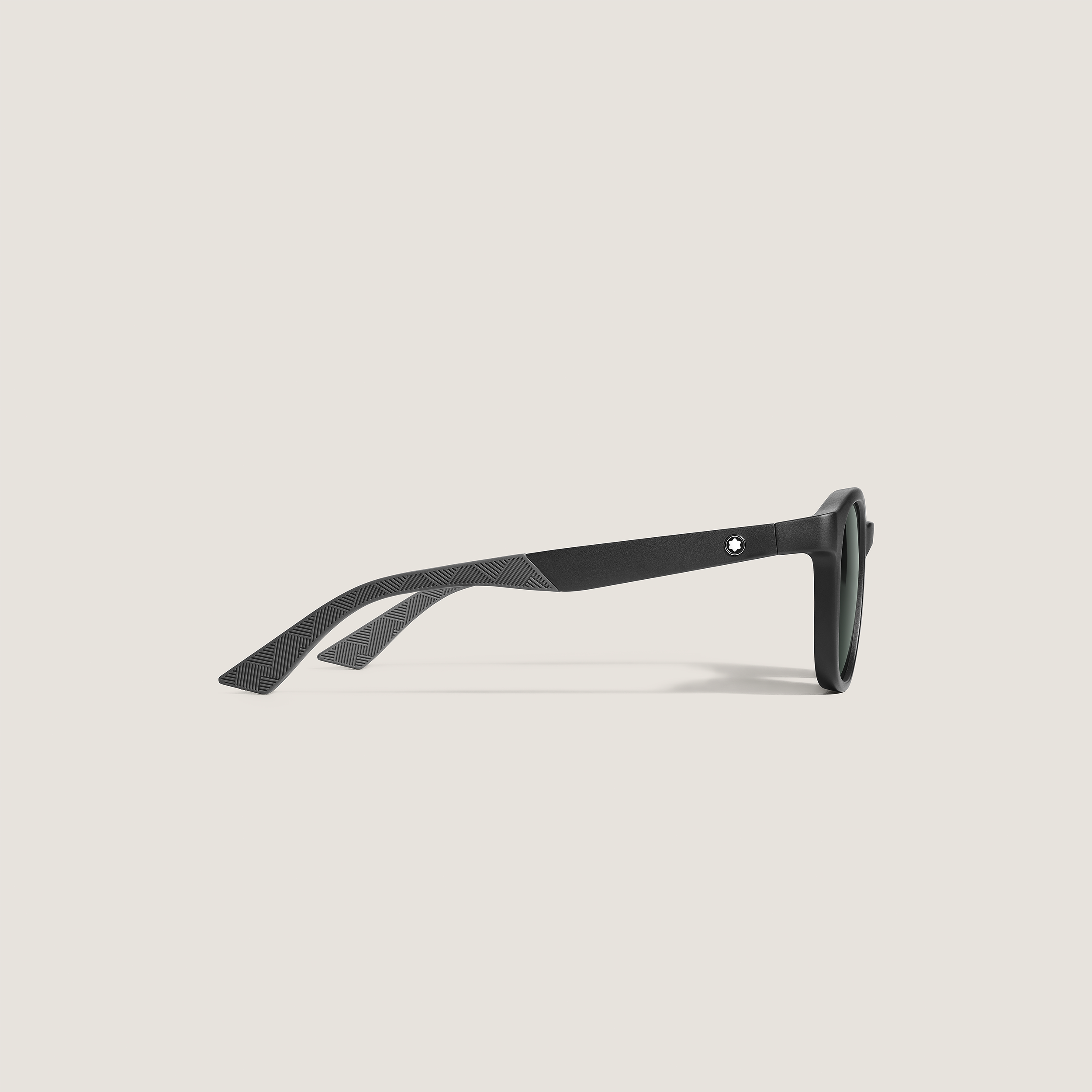 Montblanc - Runde Sonnenbrille Mit Schwarzem Spritzgussrahmen - Schwarz - Eingespritzt - Mb134858 - Sonnenbrillen 