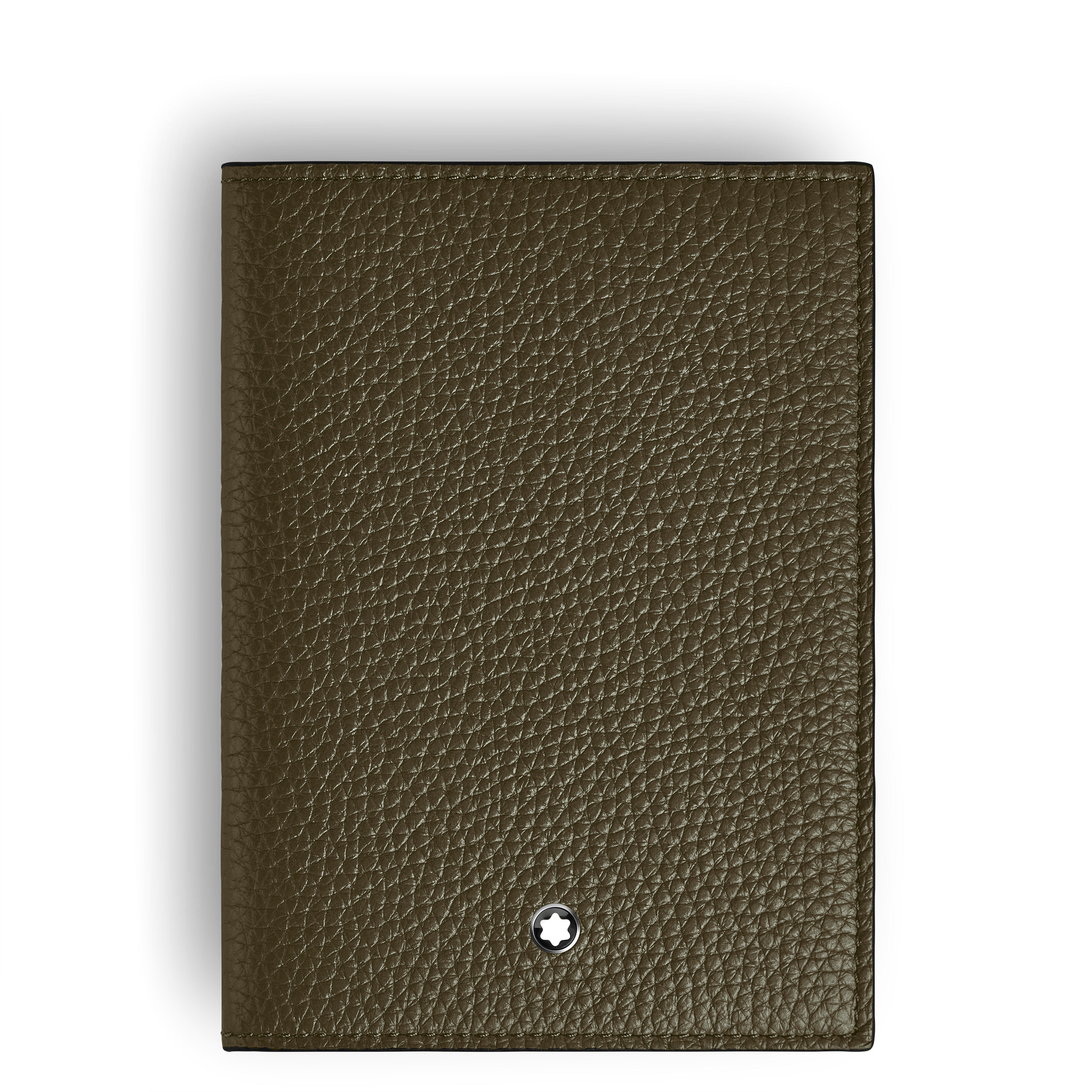  Montblanc - Porta Passaporto In Pelle Con Grana - Kaki - Pellame - Mb220225 - Custodie Per Passaporto 