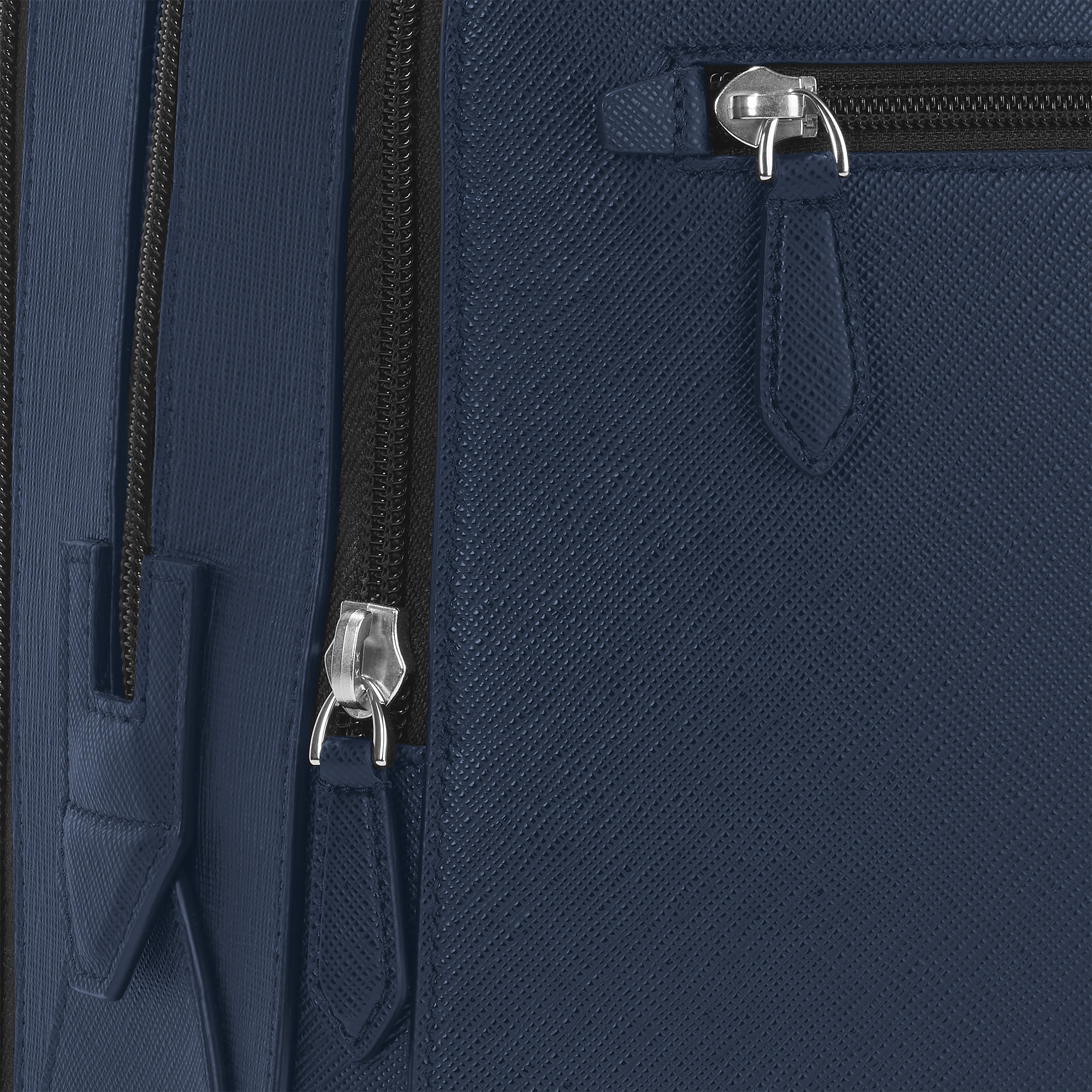  Montblanc - Mittelgroßer Rucksack Mit 3 Fächern Aus Sartorial Leder - Tintenblau - Mb131716 - Rucksäcke 