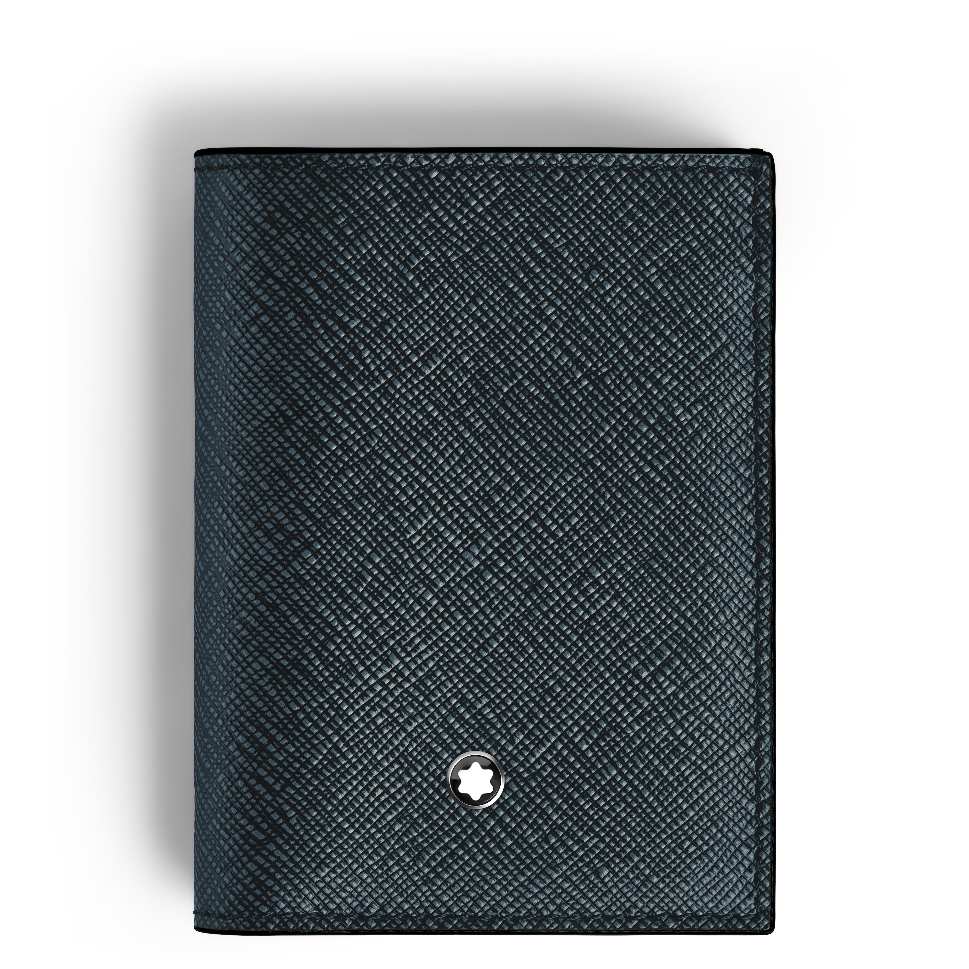  Montblanc - Mini Brieftasche 4 Cc Aus Sartorial Leder - Tweed-blau - Leder - Mb220382 - Brieftaschen 