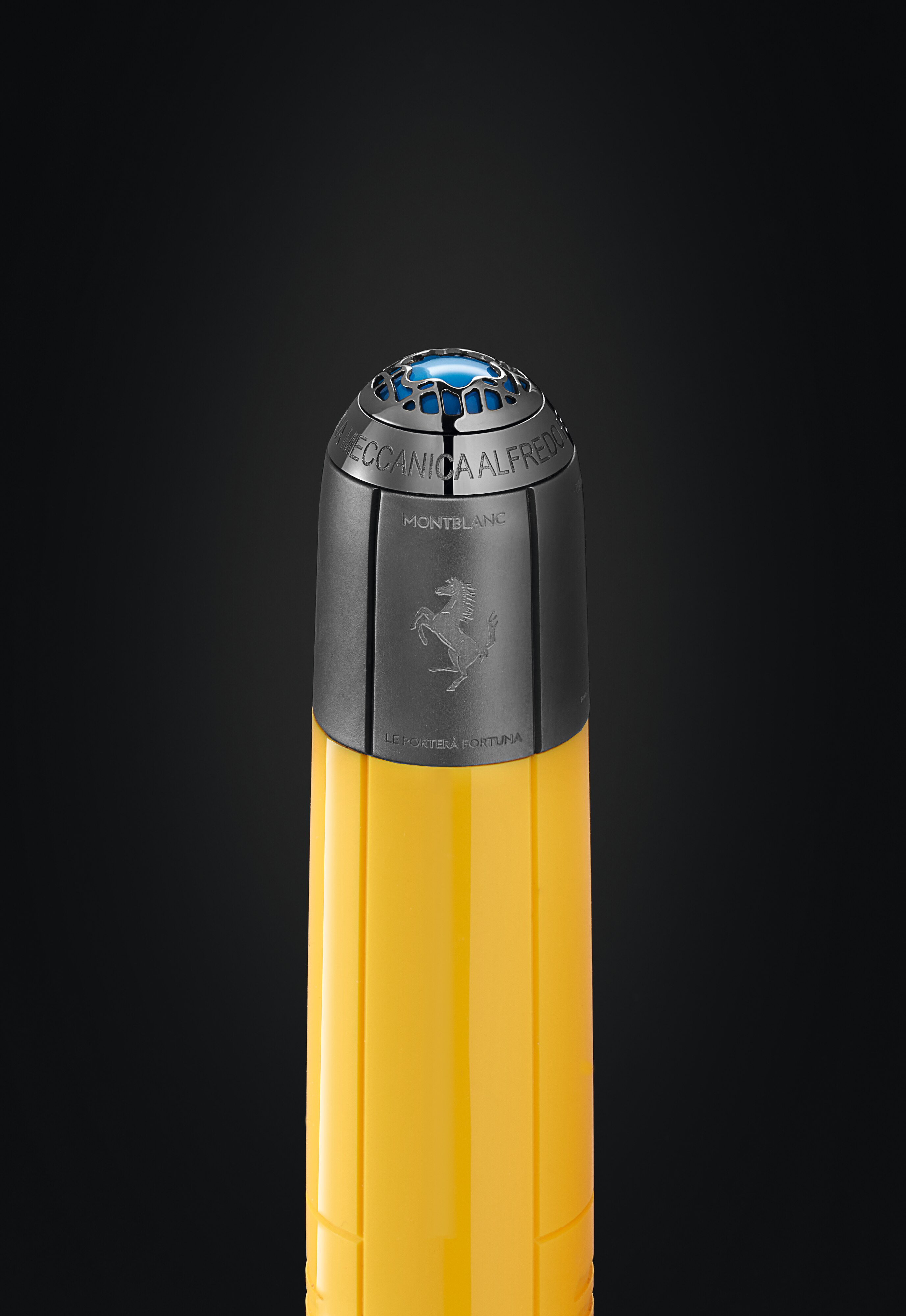  Montblanc - Penna A Sfera Great Characters Enzo Ferrari Edizione Speciale Giallo Modena - Giallo - Pregiata Resina - Mb130663 - Penne A Sfera 