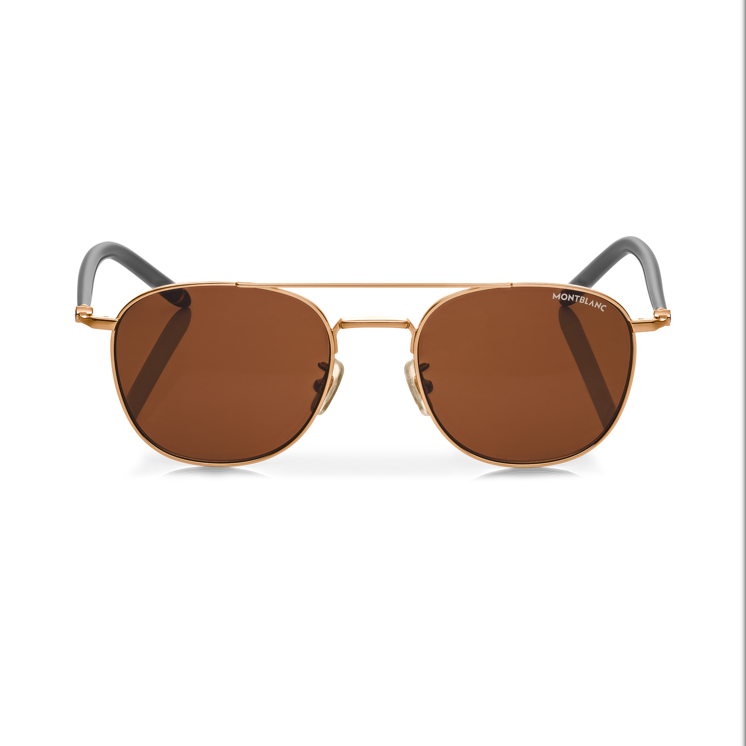 Squared Sunglasses with Grey and Gold Coloured Metal Frame - SAR