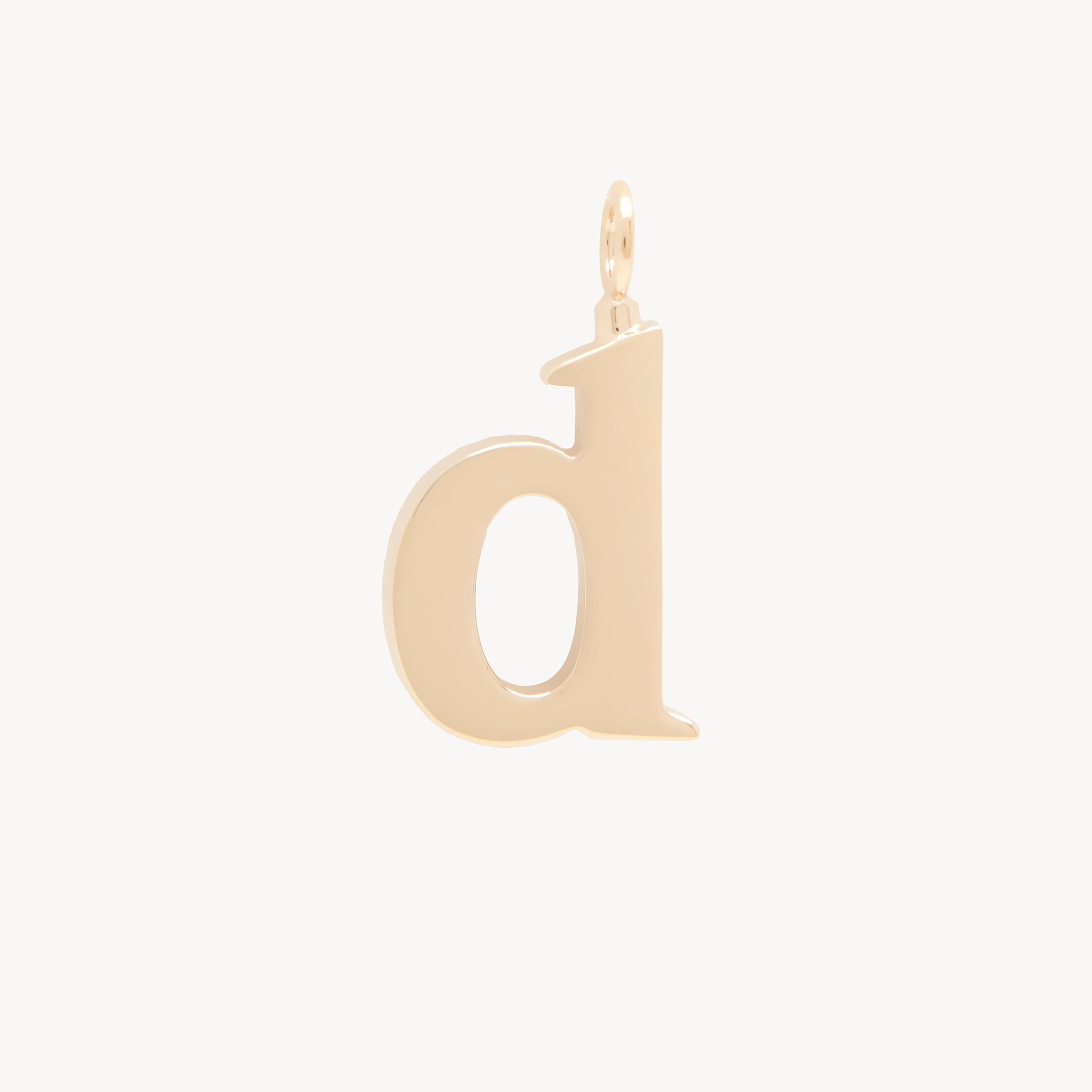 Chloé Alphabet Letter D Charm In Brass In Gold