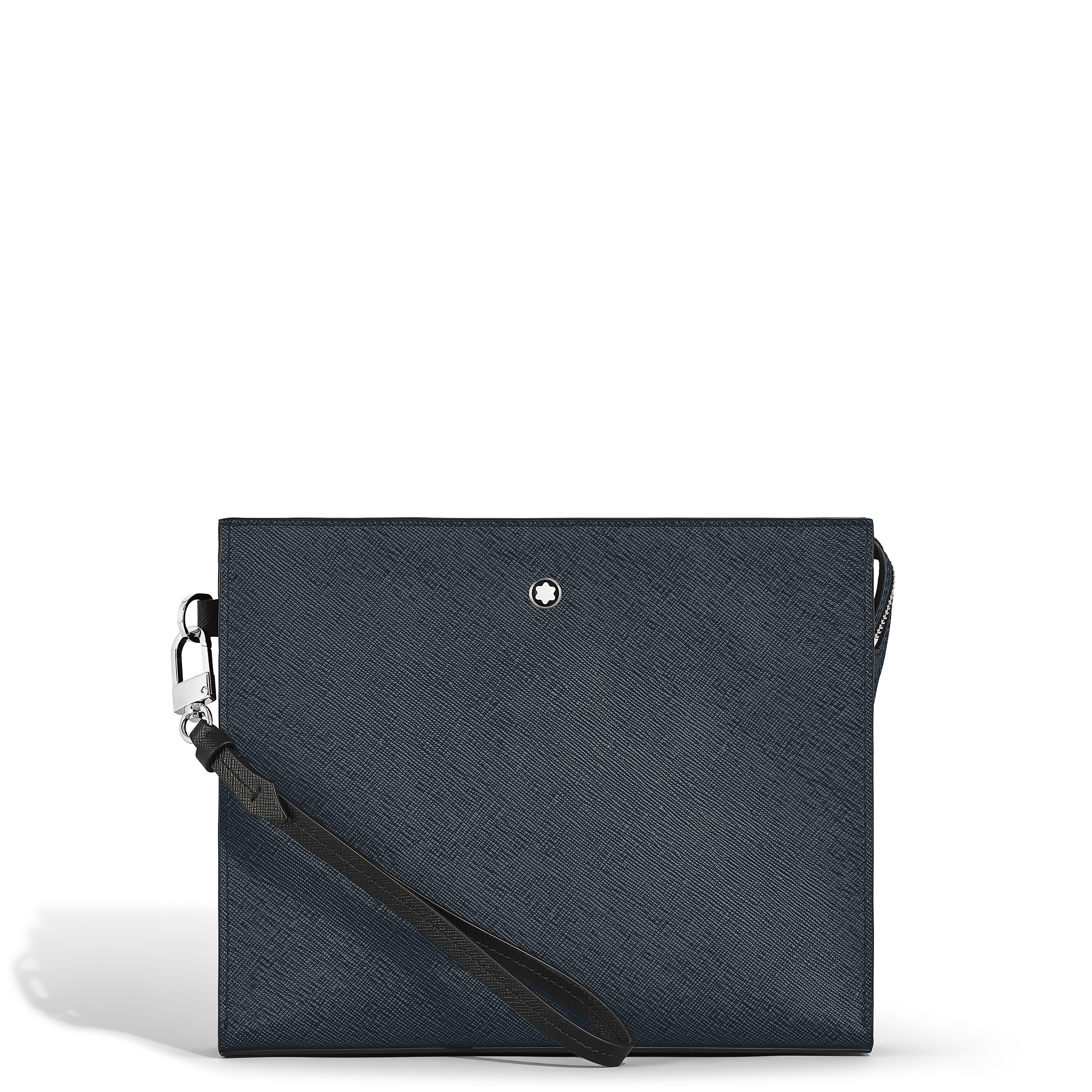 Montblanc - Clutch In Sartorial Leather - Leather - Mb220428 - Clutch Bags   Tweed Blue