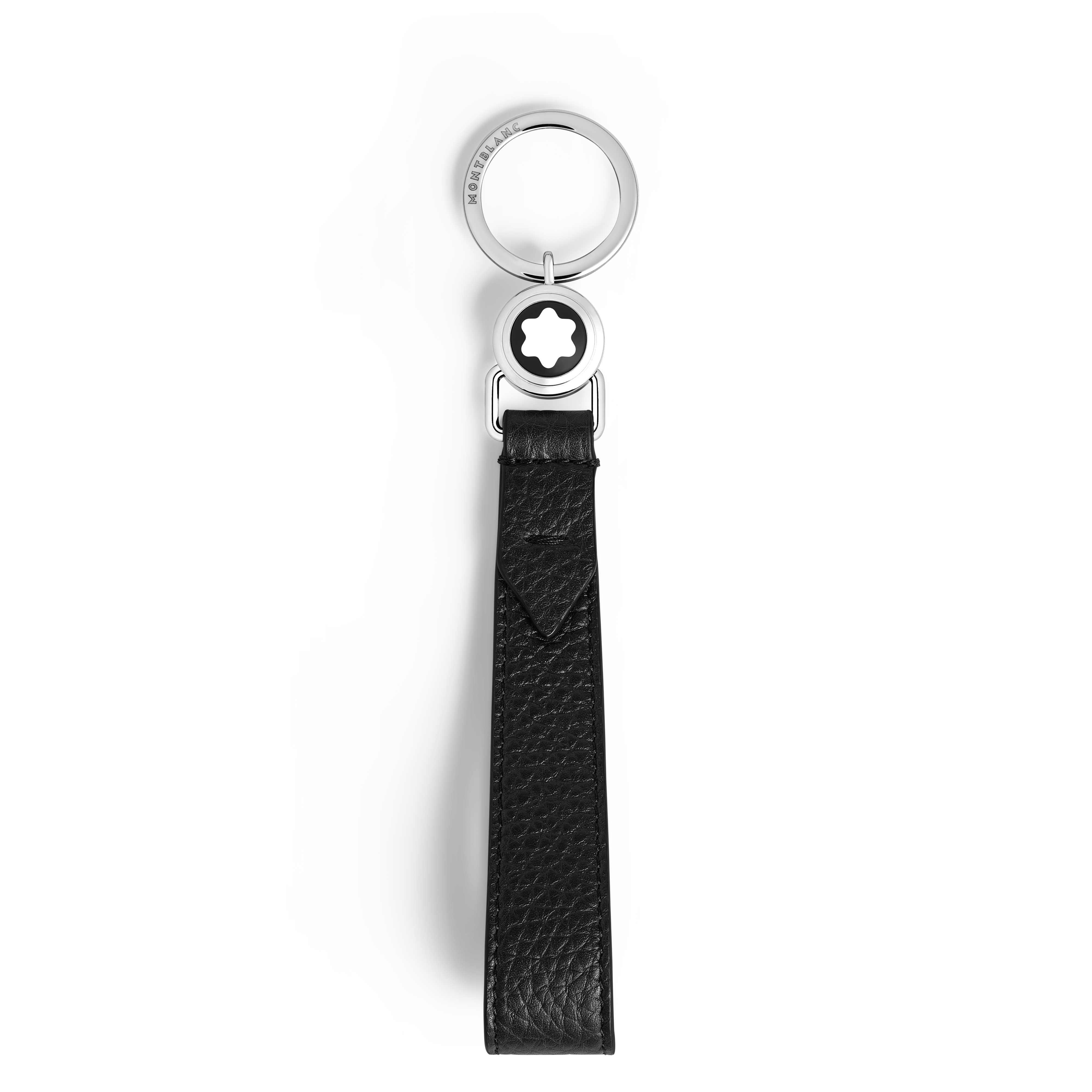  Montblanc - Schlüsselanhänger Mit Schlaufe Aus Grain Leder - Schwarz - Leder - Mb221855 - Schlüsselringe & Schlüsseletuis 