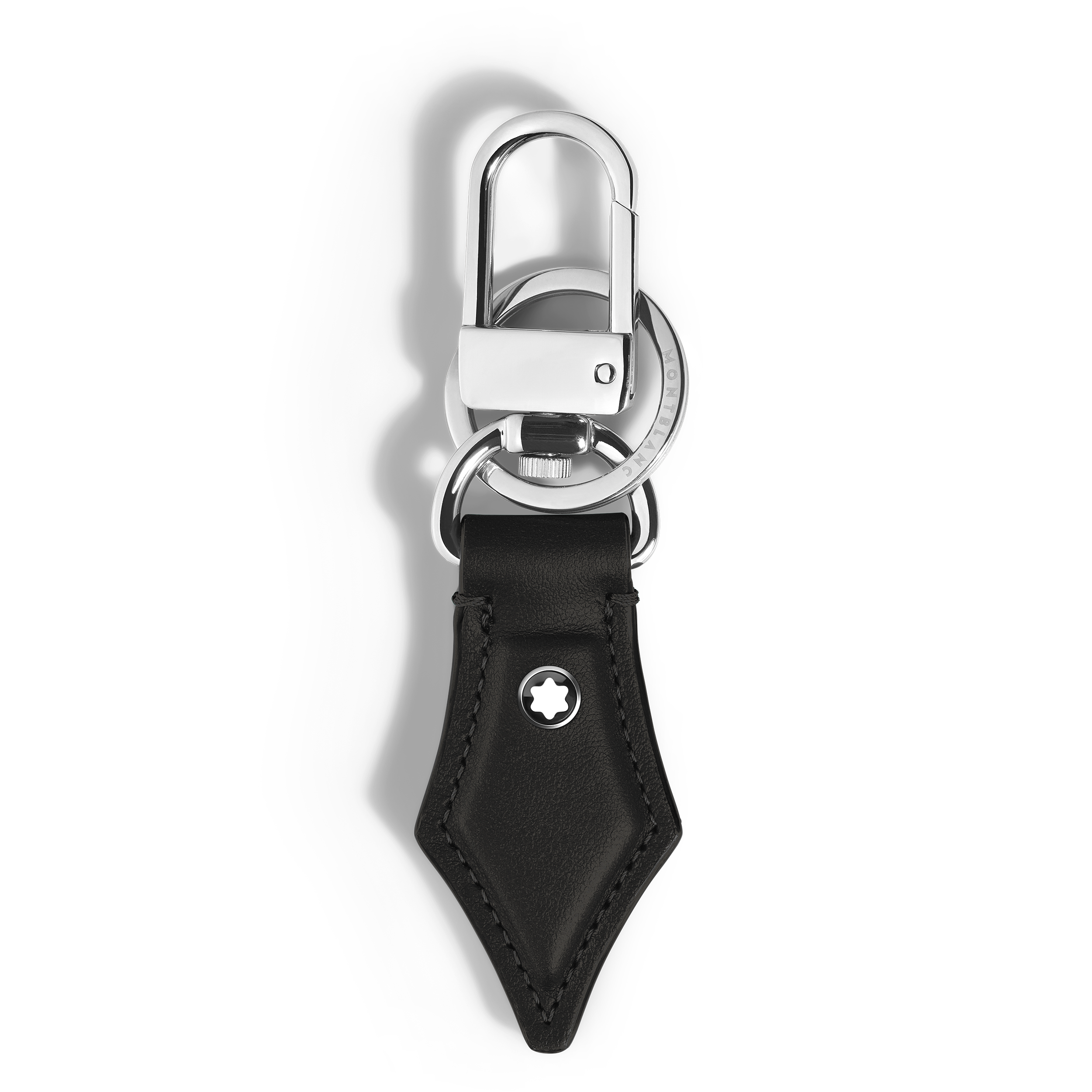 Montblanc - Nib Key Holder In Meisterstück Leather - Leather - Mb220436 - Key Rings & Key Cases   Black